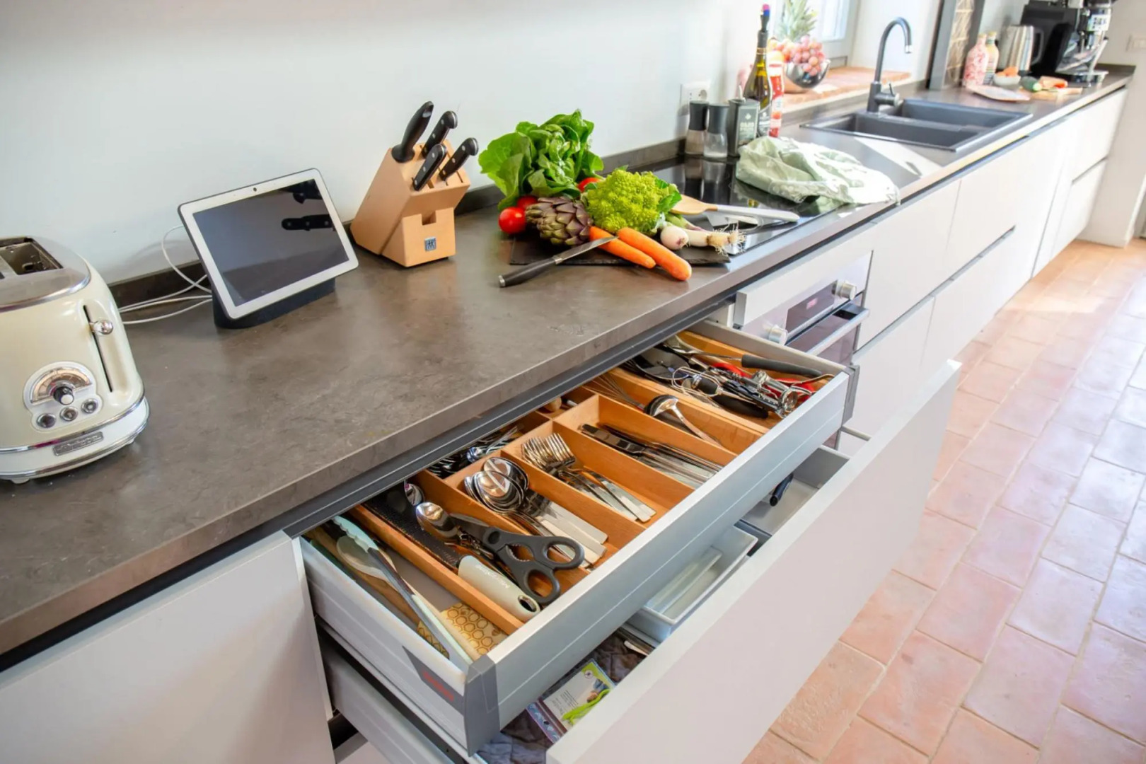 In an enchanting position, located on a hill, Podere Calcina is a recently completely renovated farm-Podere Calcina