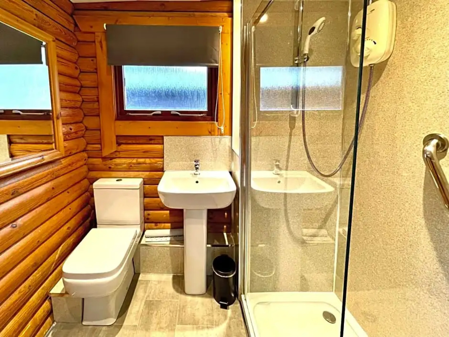 Riverside log cabins