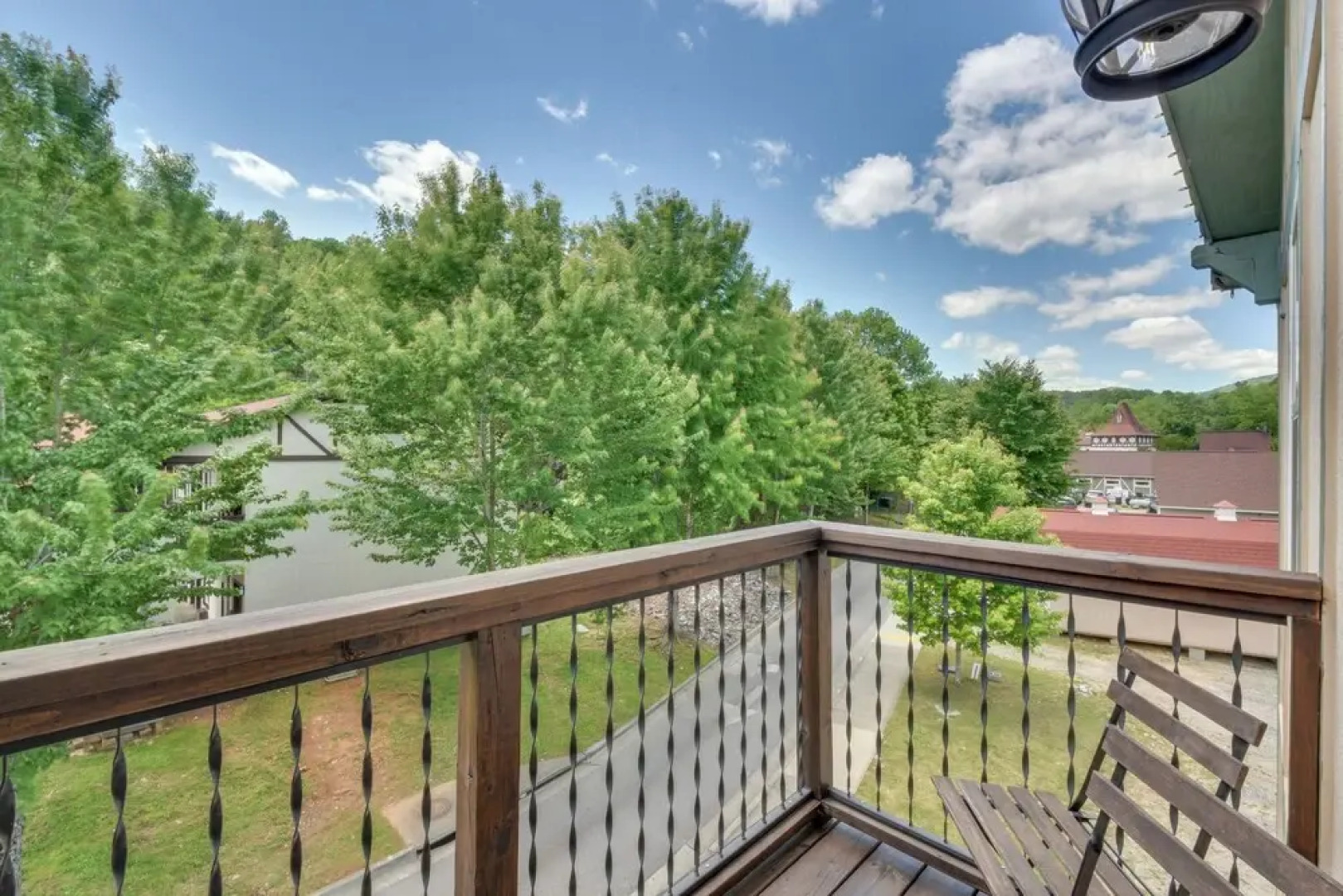 1 Block to Main St & River: Downtown Helen Condo