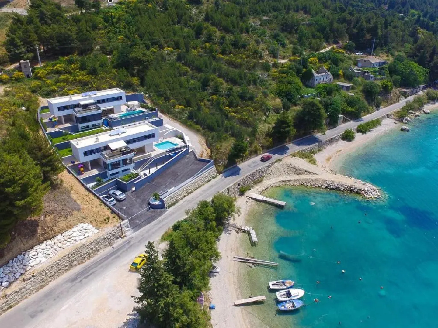 Luxury, seafront Villa IVAN with heated pool only 100m from beach