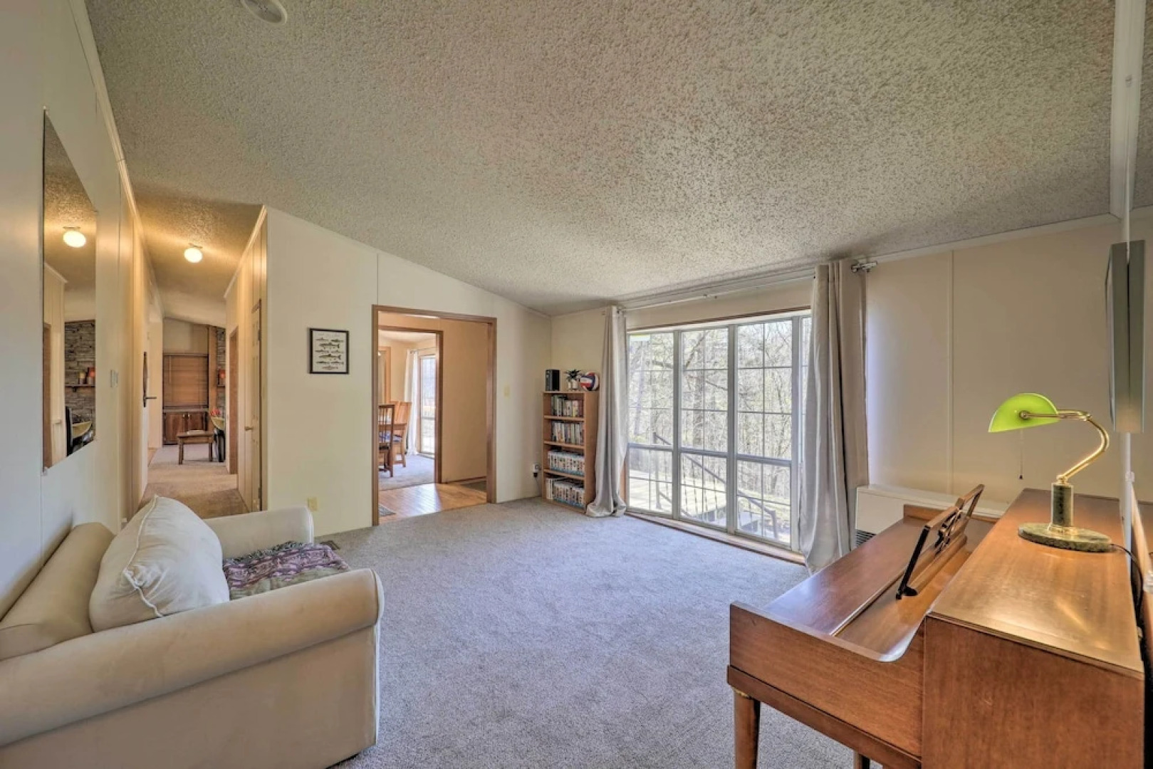 Deck + 2 Fire Pits: Riverfront Spruce Pine Rental!