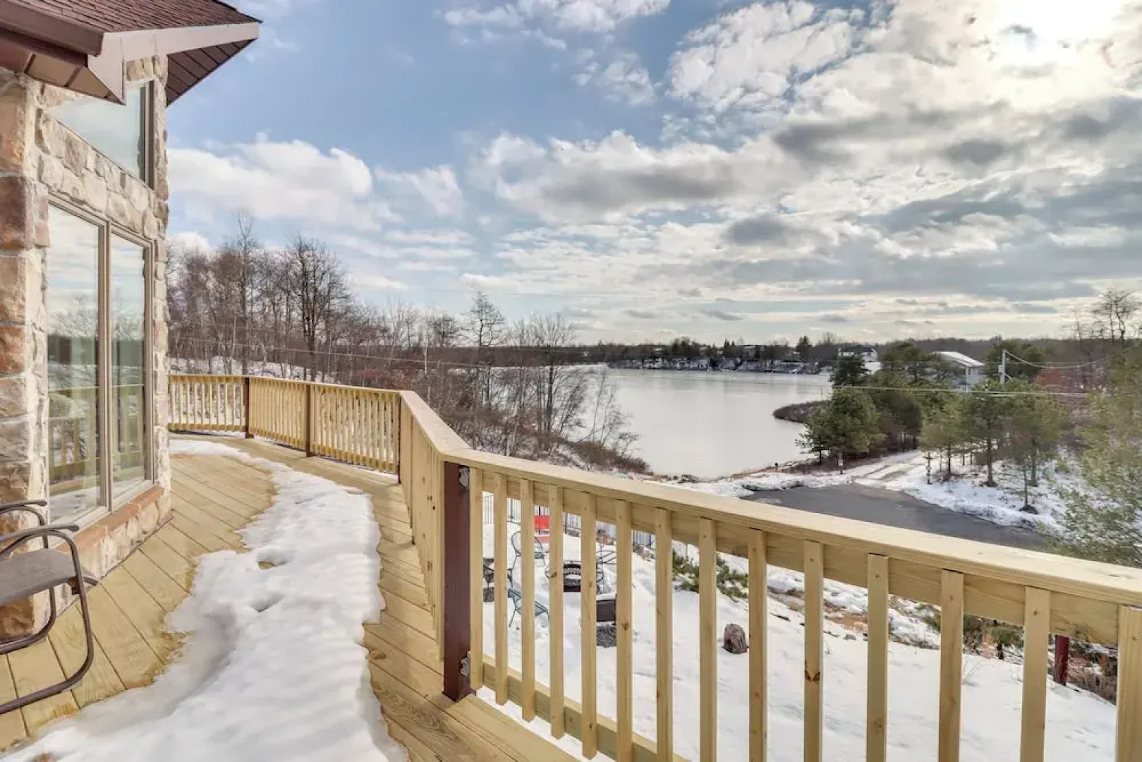 Deck & Lake View: Spacious Long Pond Home!