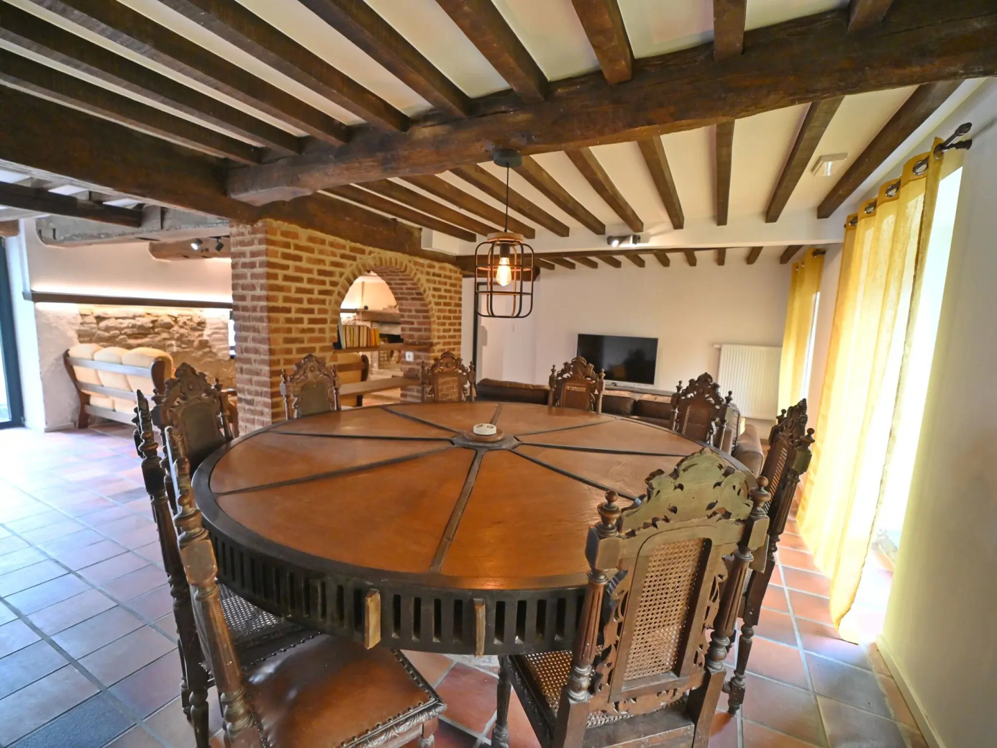 Water mill in Baillonville with swimming pool and sauna