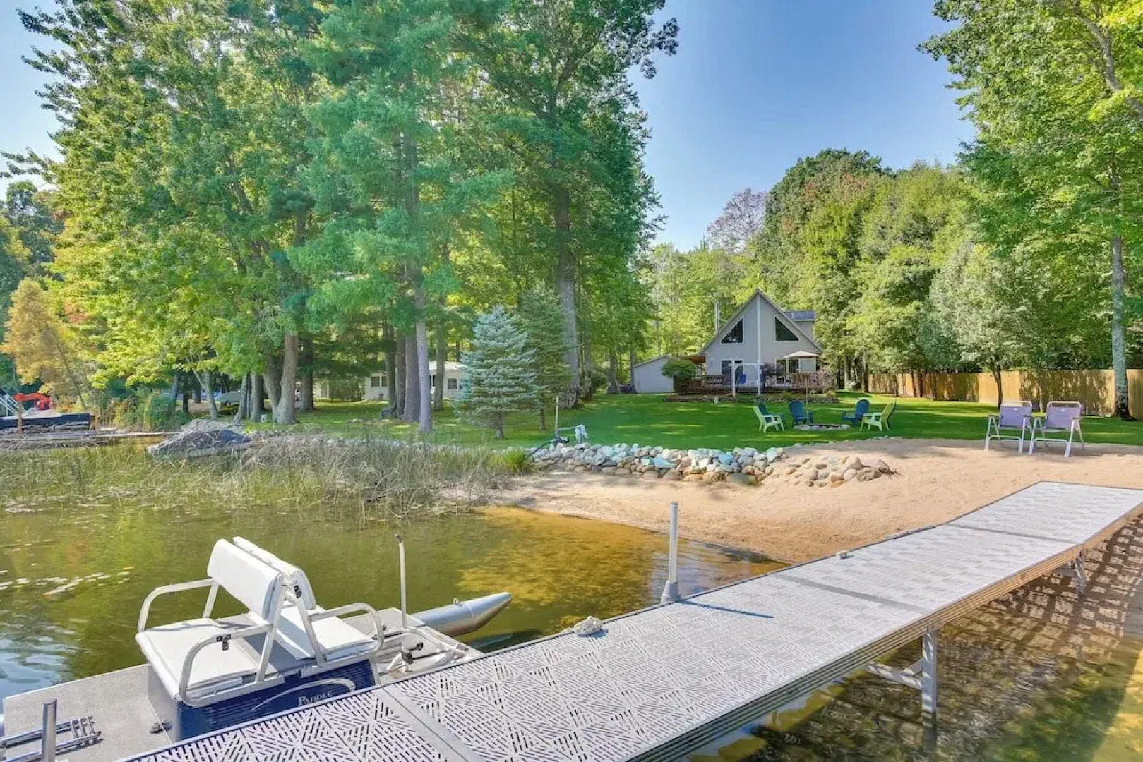 Interlochen Lake House w/ Deck, Fire Pit & Dock!