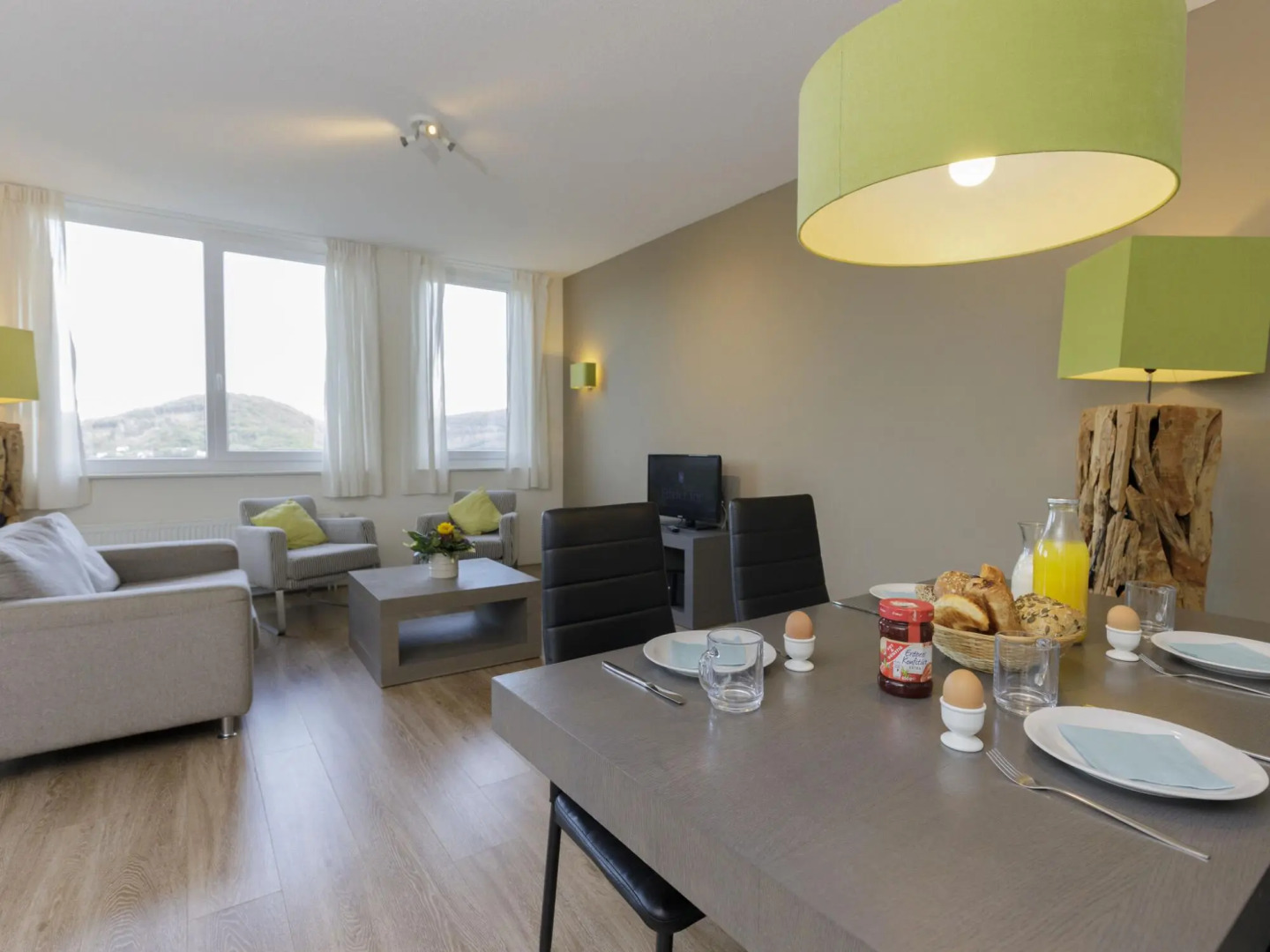 Luxury apartment with a sauna, located in nature