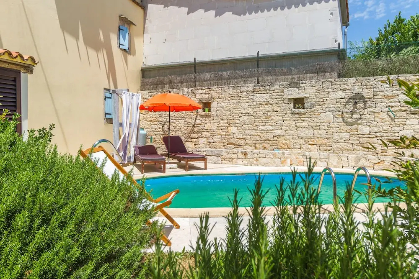 Especially charm stone house with a pool