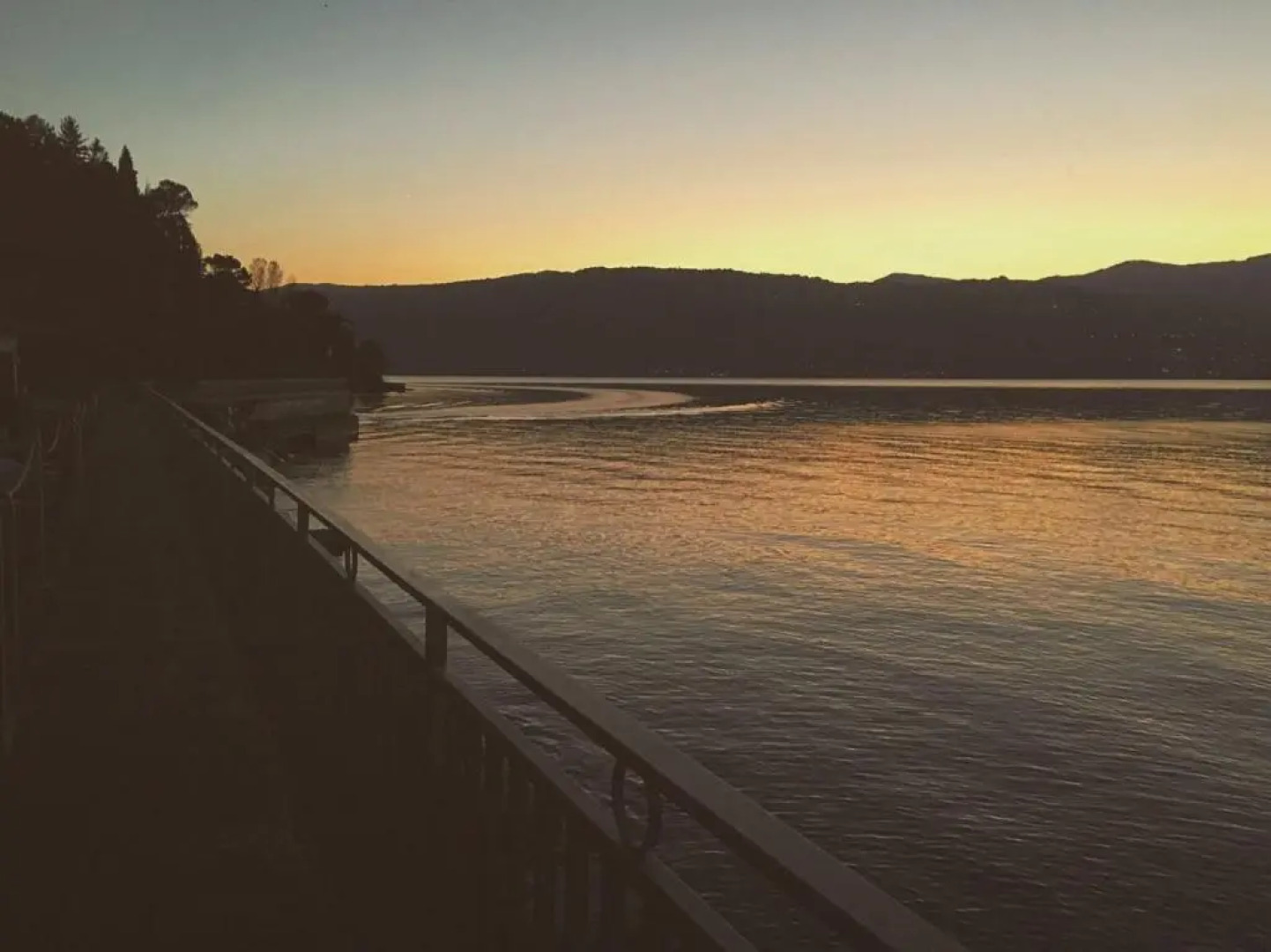 Rural house on the lake.