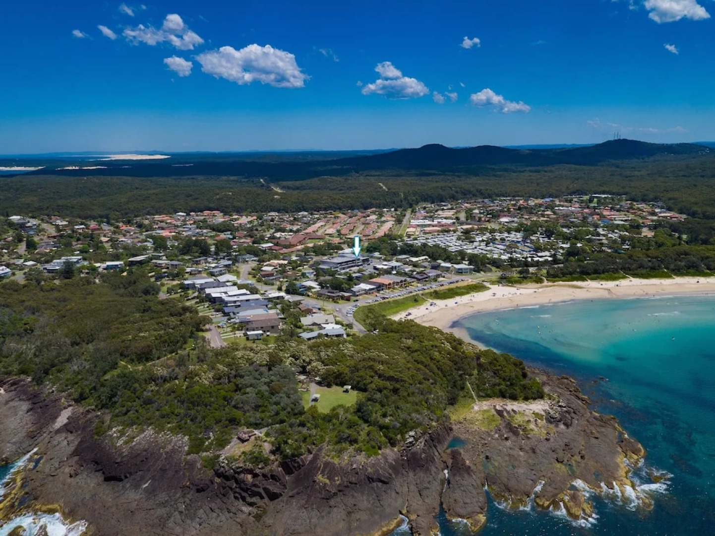 Blue View at Fingal Bay