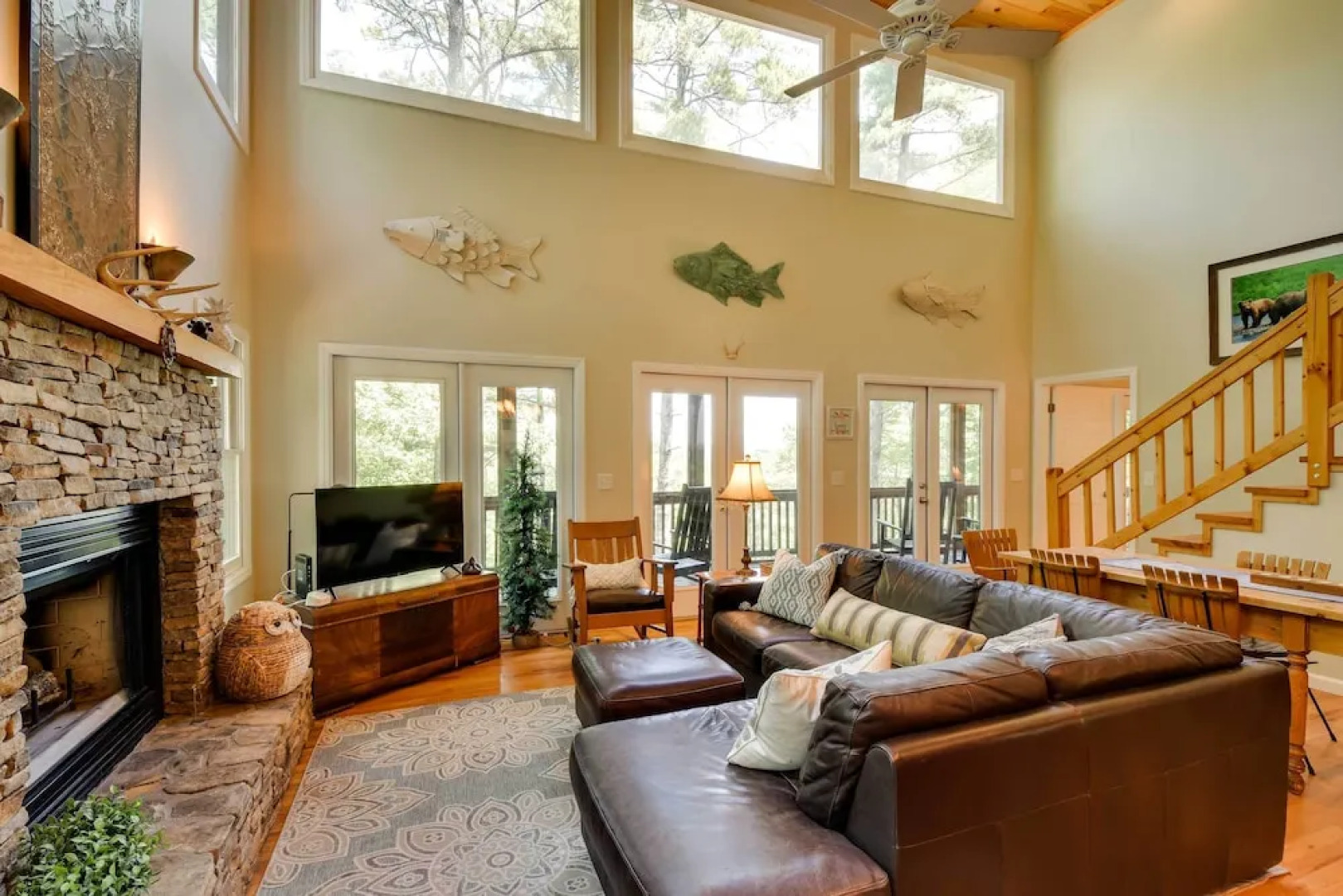 Spacious Georgia Escape w/ Fireplace, Deck & Grill