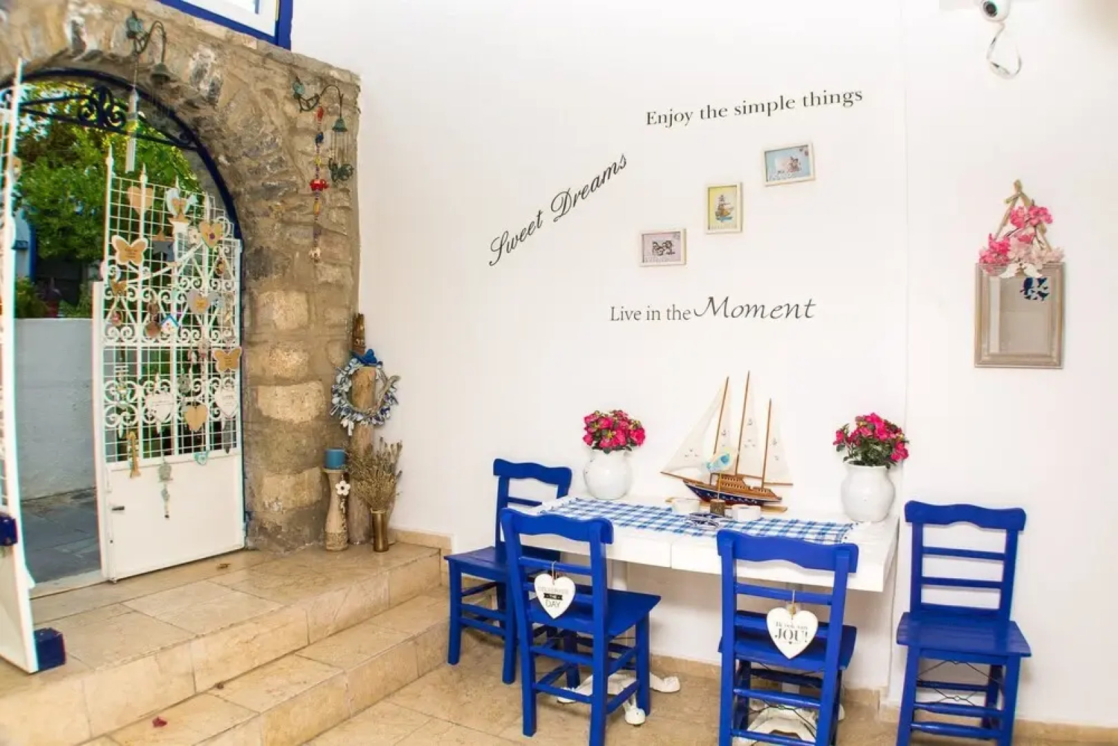 White and Blue Bodrum