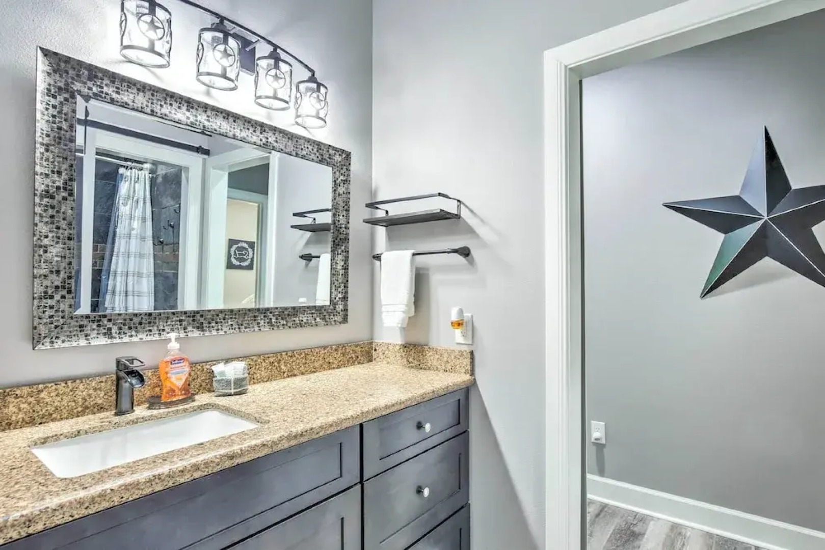 Outdoor Entertainment Space: Home in Mcqueeney