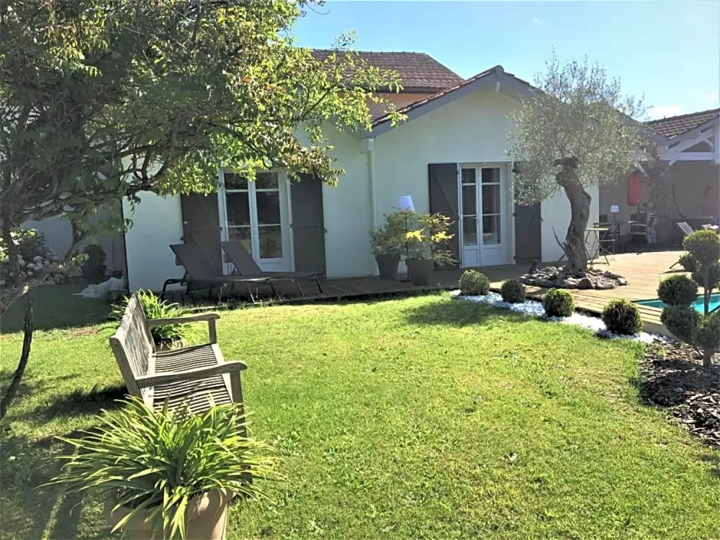Chambre avec salle de bain privée de la Canopée de Mios