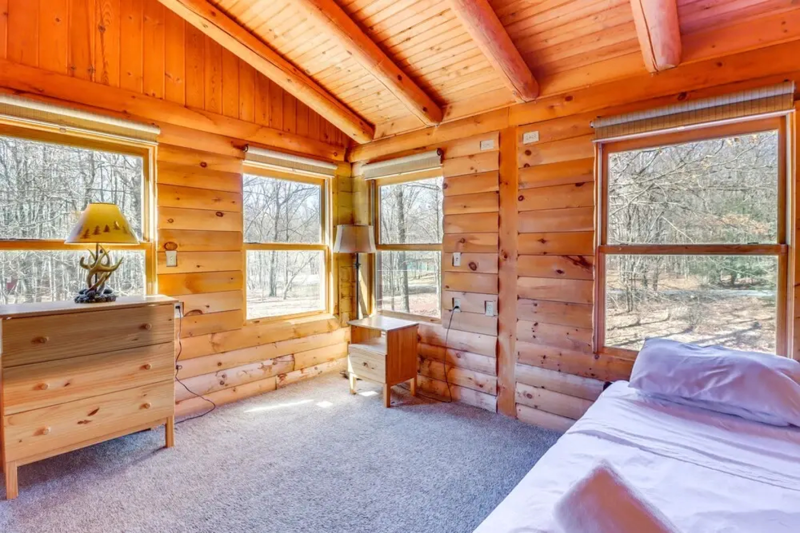 Private Hot Tub & Fire Pit: Log Cabin in Blakeslee