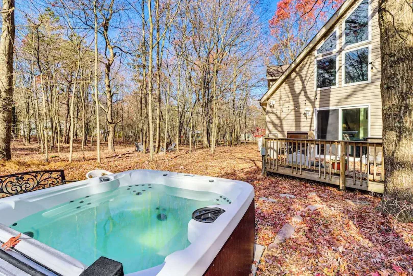 Serene Poconos Cabin w/ Hot Tub & Beach Access!