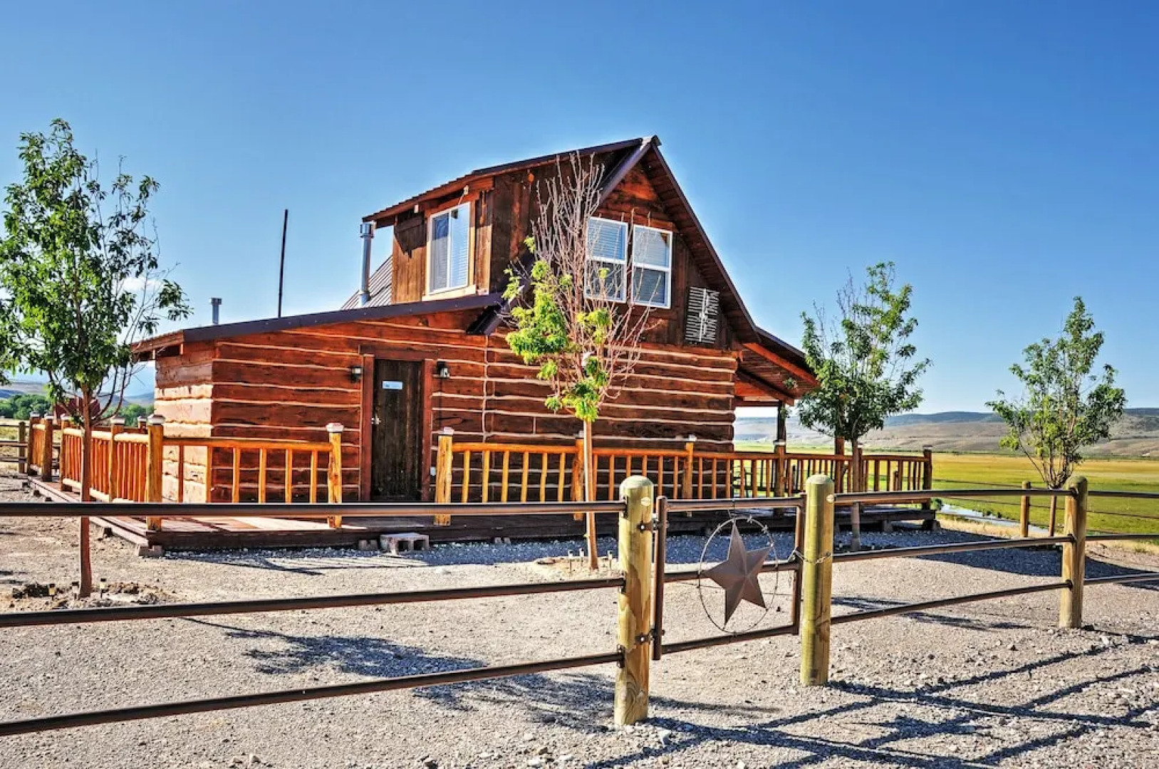 Remote Antimony Log Cabin w/ Green Meadow Views!