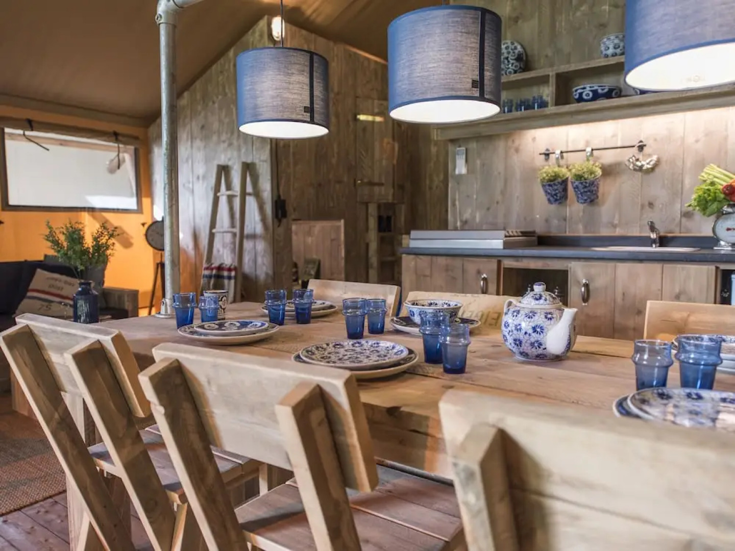 Tent Lodge With Sanitary Facilities at the Bedafse Bergen - Campsite