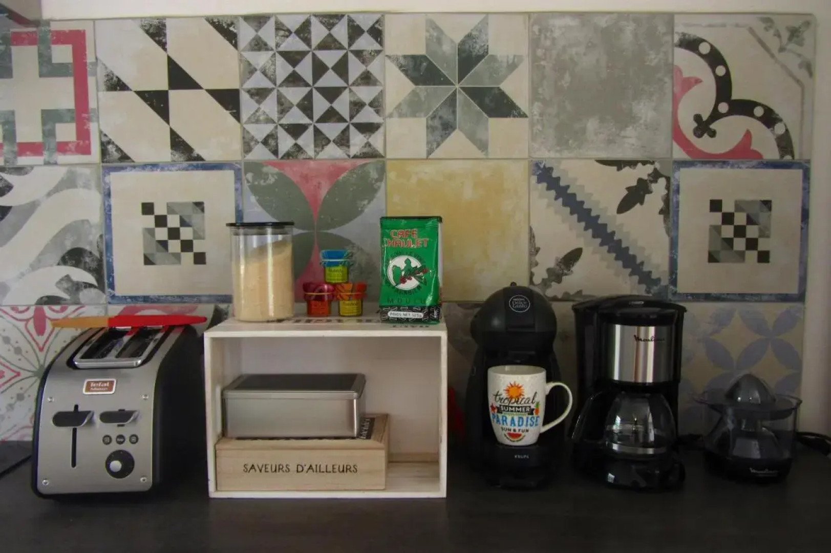 Or bleu-Bungalow volcan Soufriere-Vue sur mer