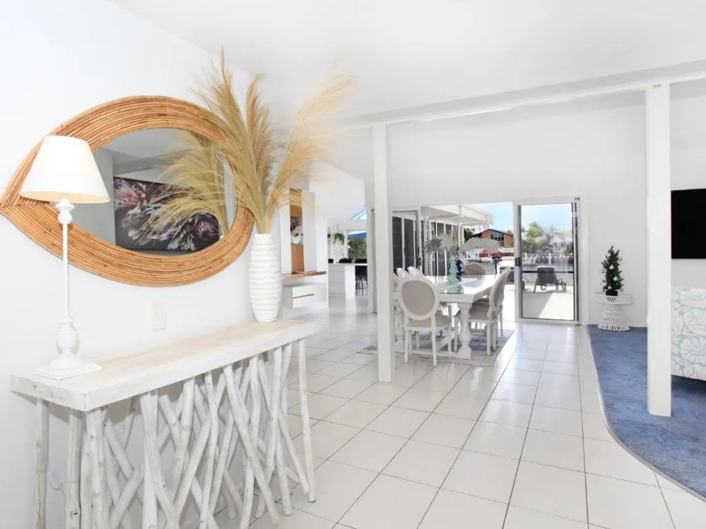 Outstanding Waterfront Hamptons Style 5 Bedroom Luxurious Home with Air Conditioning Pool and Pontoon -Bring your own boat