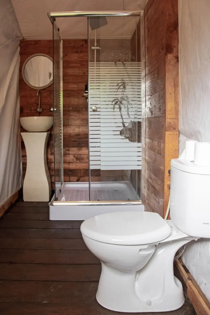 Glamping tent near the waterfall