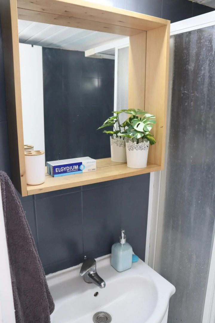 Mediterranean poolside garden cottage