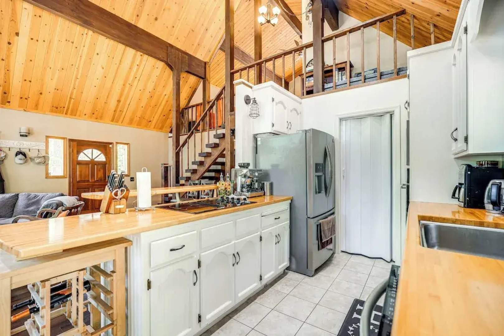 Cabin Getaway Near Big Trees Park: Game Room, Deck
