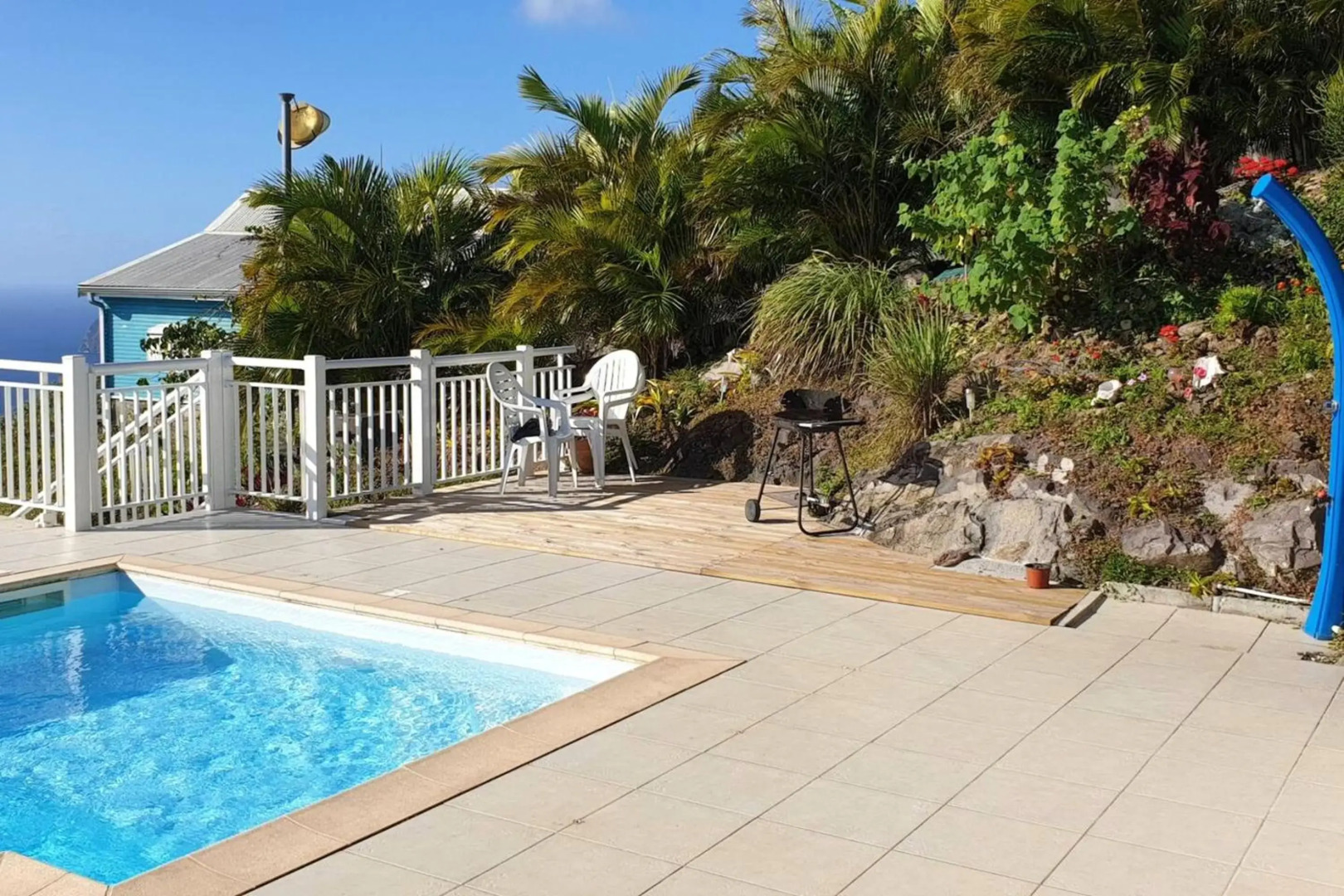 Villa de 3 chambres avec vue sur la mer piscine privee et jardin amenage a Le Diamant