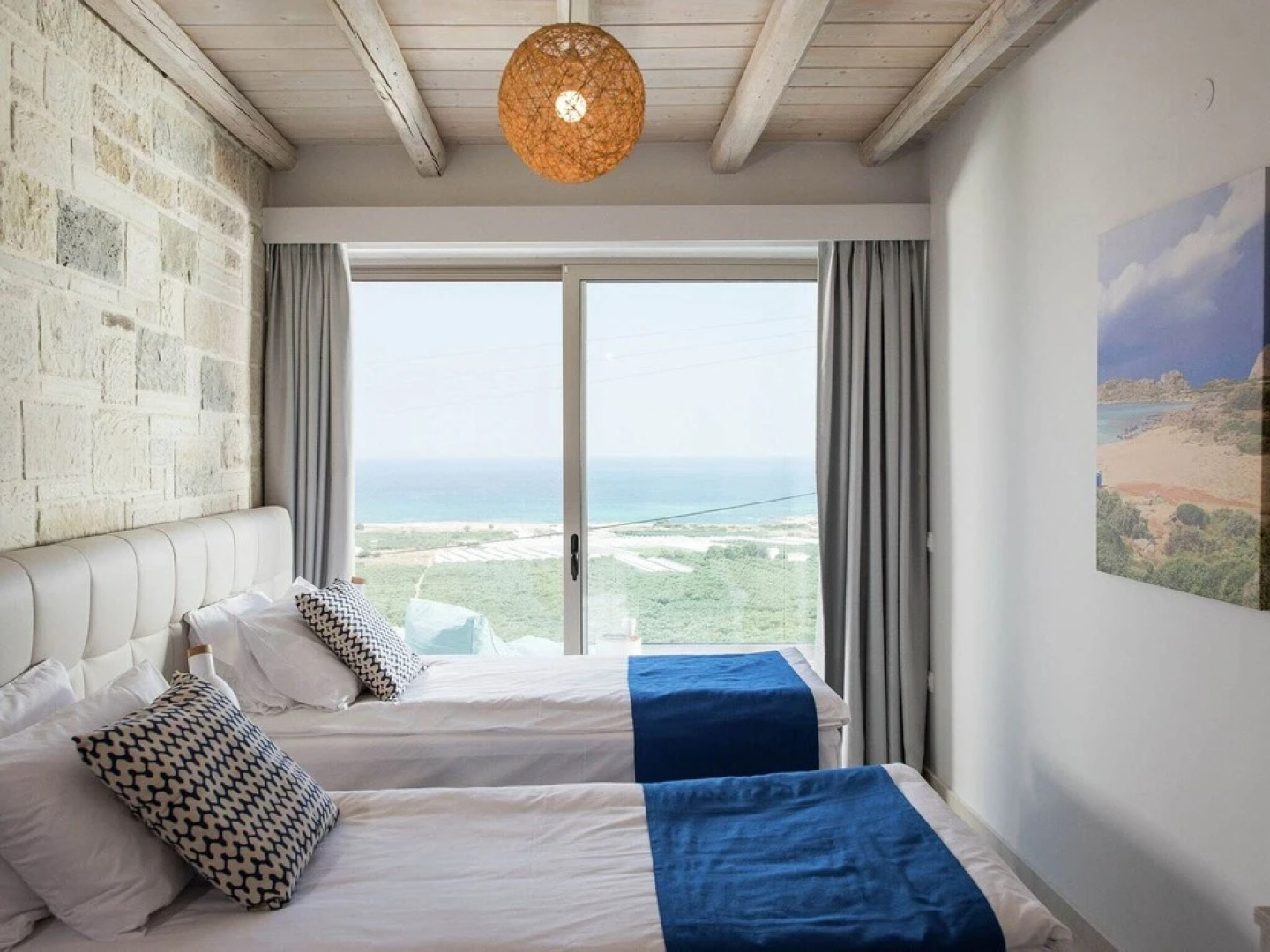 Lux Villa Near Falasarna Beach & a Restaurant, Private Pool & Sea View