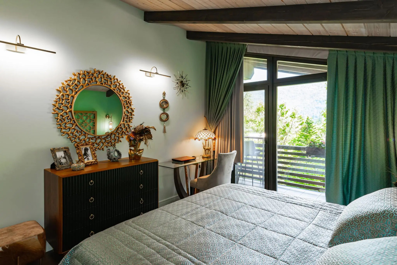 Шале Камин в снегах