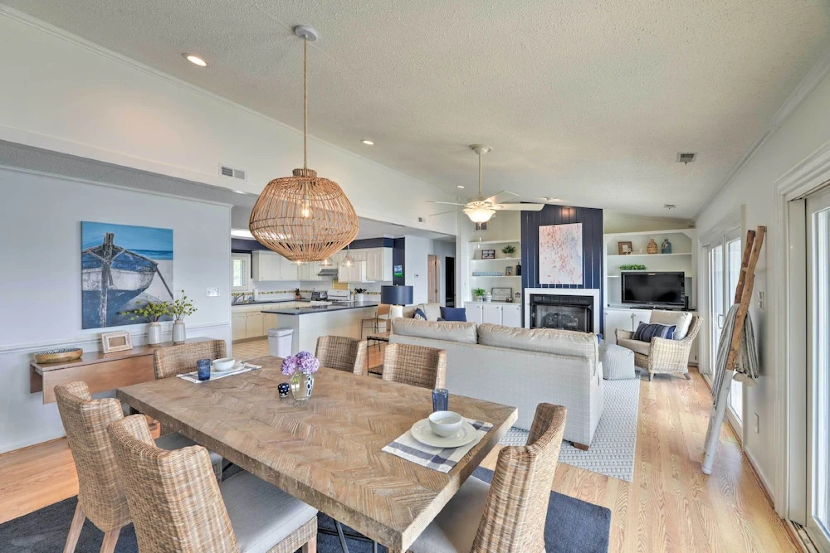 Waterfront Harkers Island Home: Sunset View & Dock