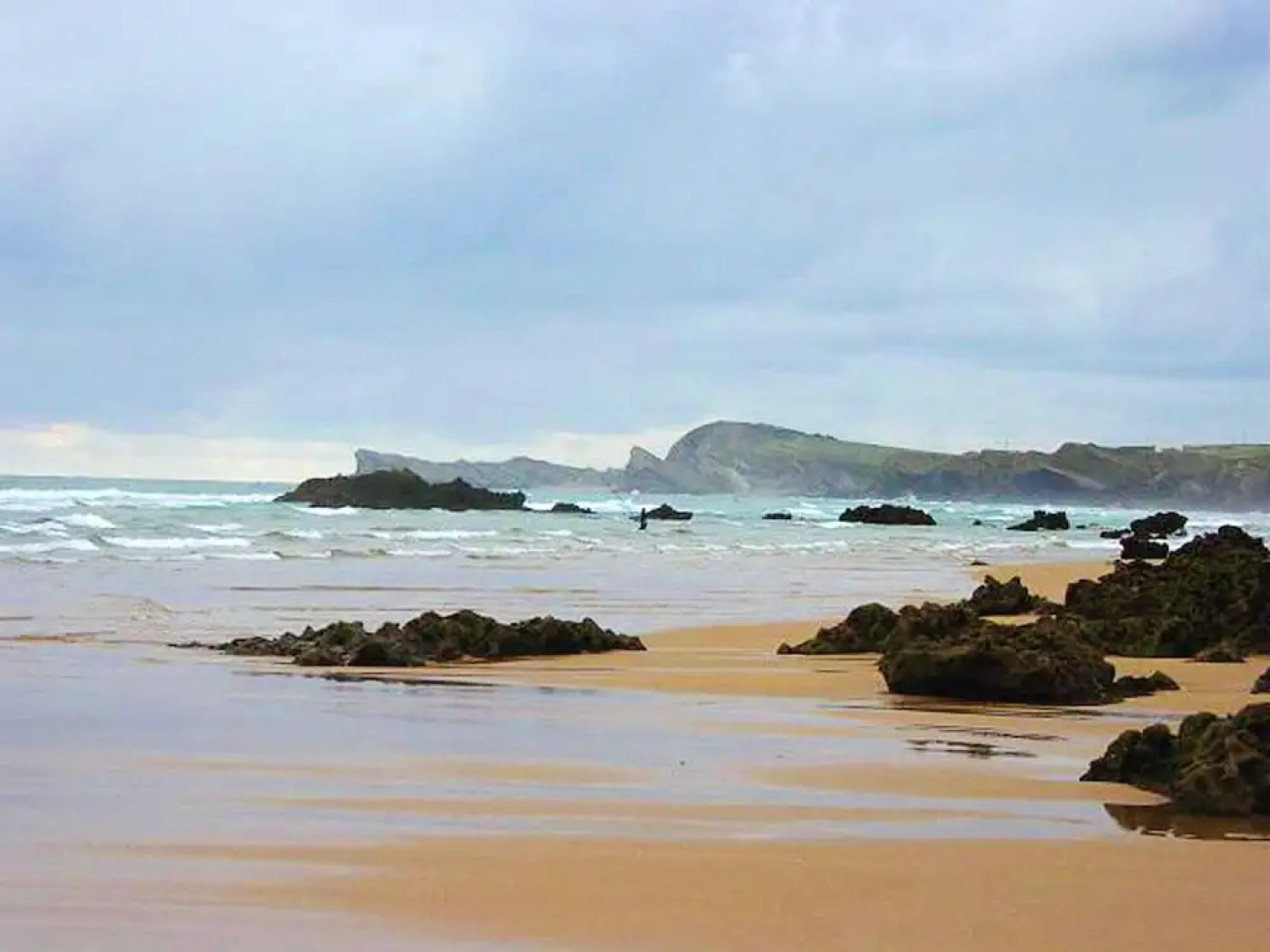 Apartment With 2 Bedrooms in Mogro, With Wonderful sea View, Private Pool, Enclosed Garden