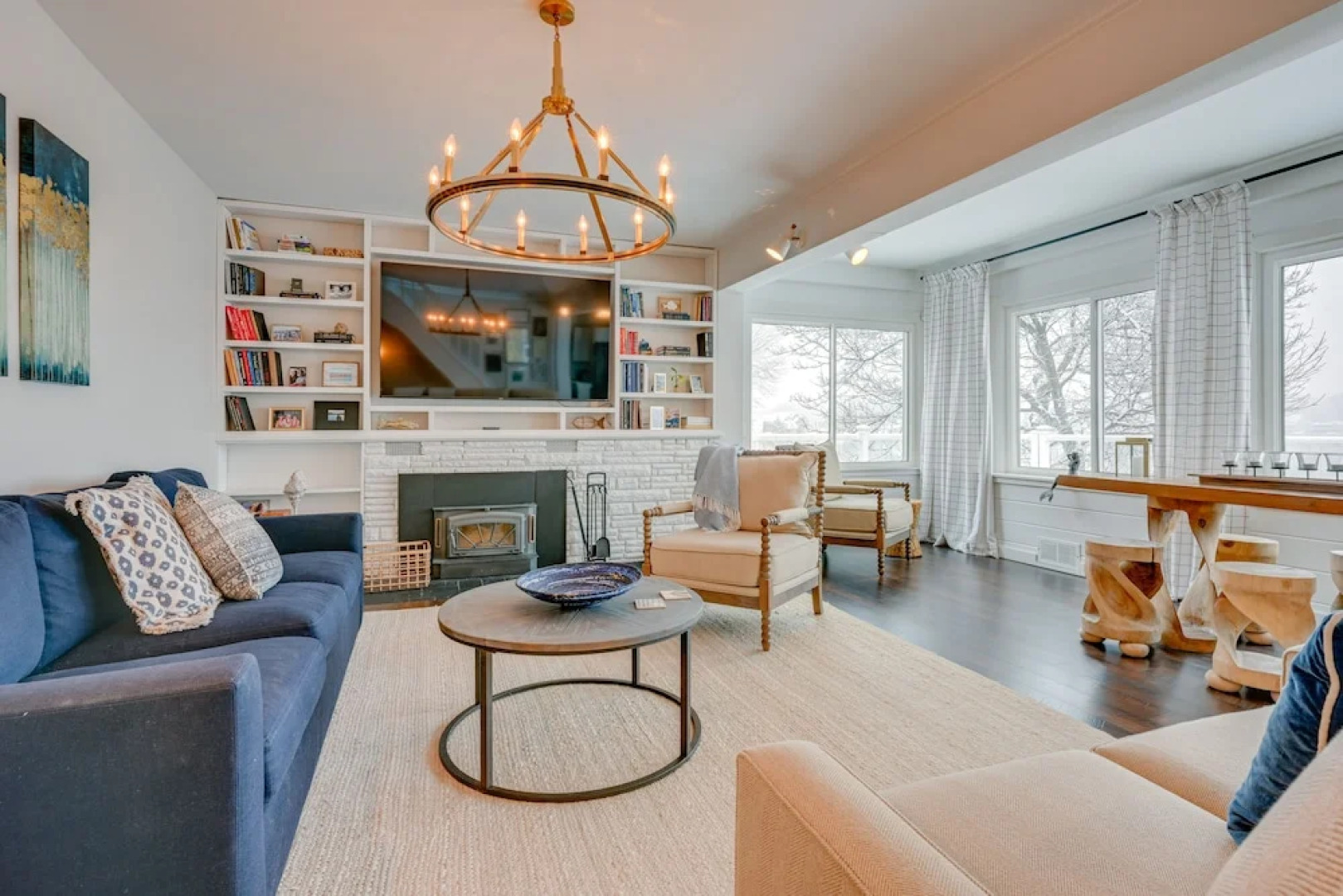 Luxe Waterfront Lake Fenton Home: Decks & Fire Pit