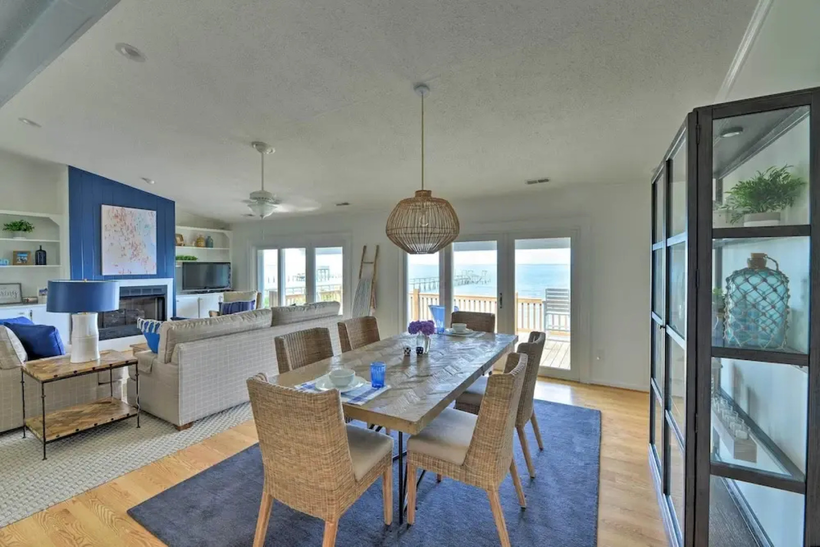 Waterfront Harkers Island Home: Sunset View & Dock