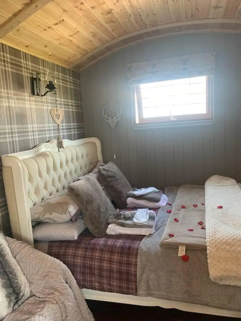 Cute and Cosy Shepard hut With Wood Fuel hot tub
