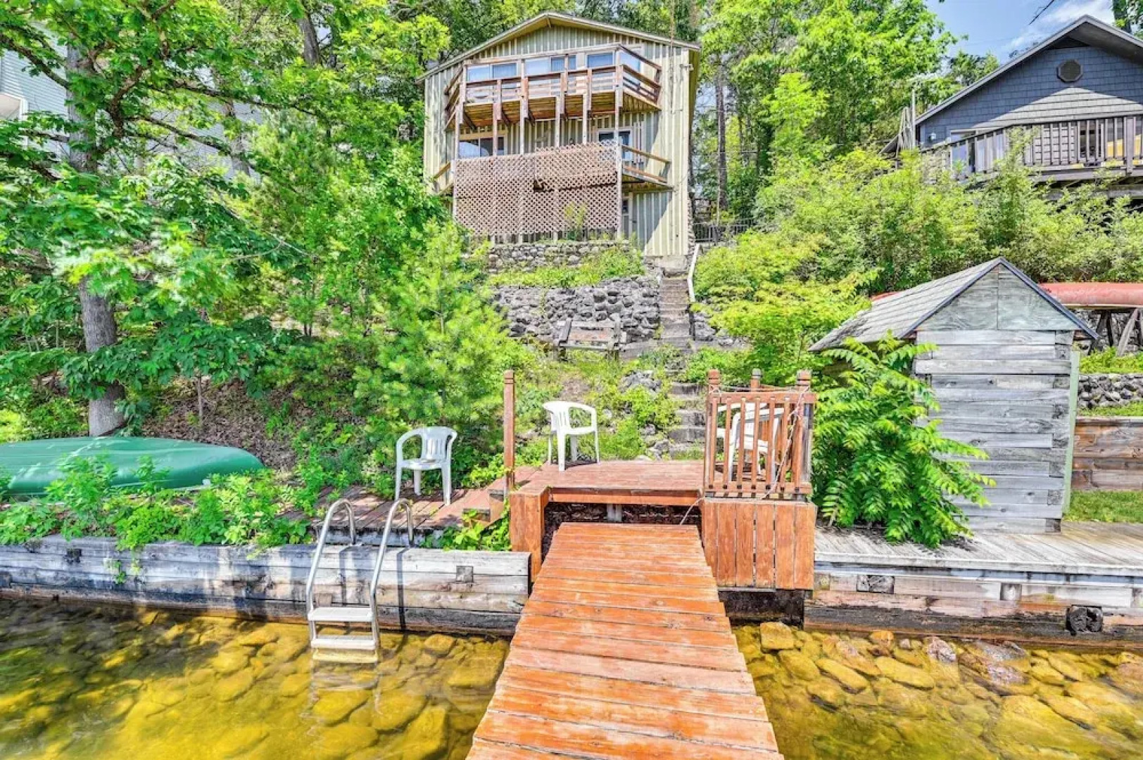 Quiet Cabin on Glen Lake w/ Boat Dock & Deck!