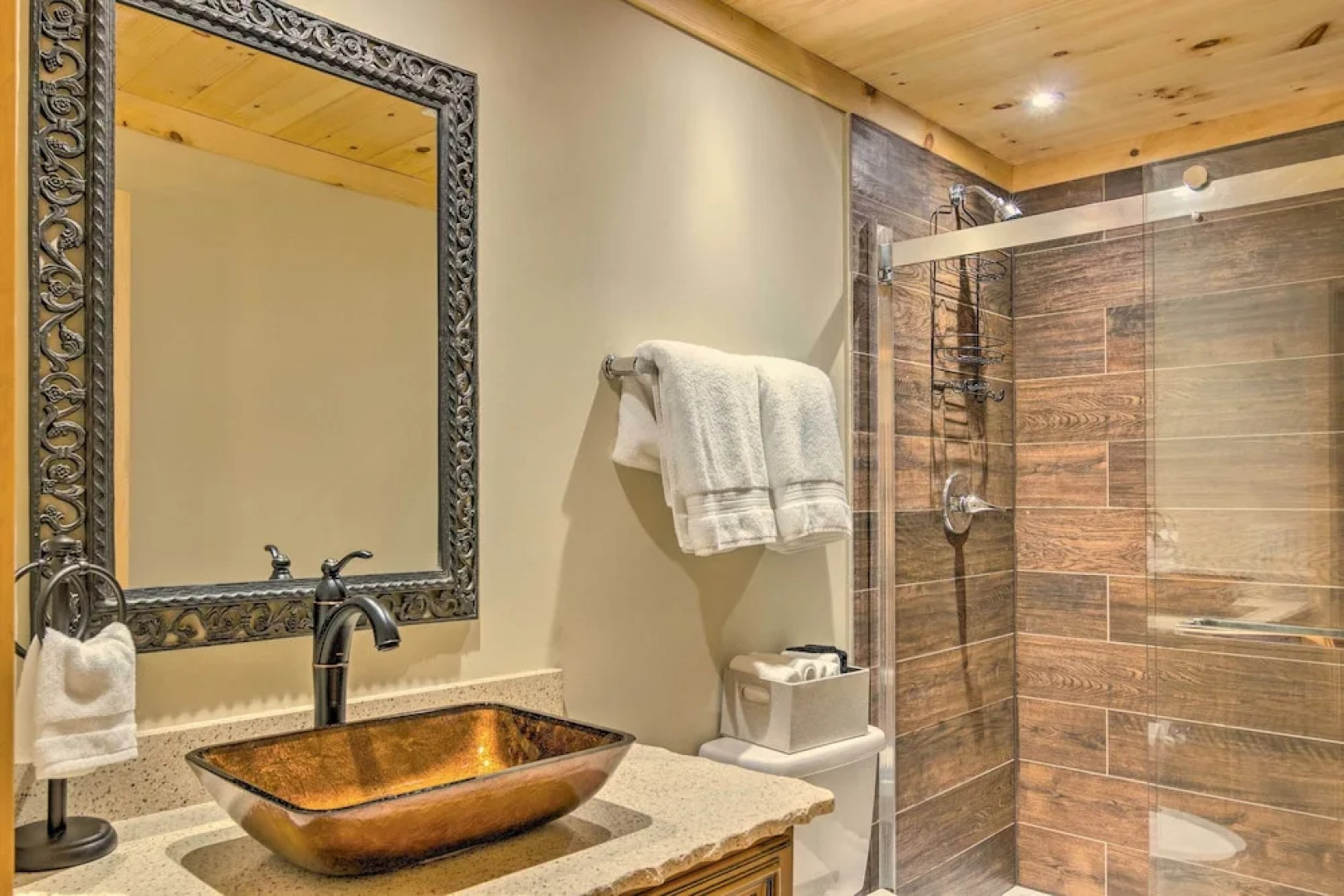 Deck & Views: Hendersonville Cabin, Roads Are Open