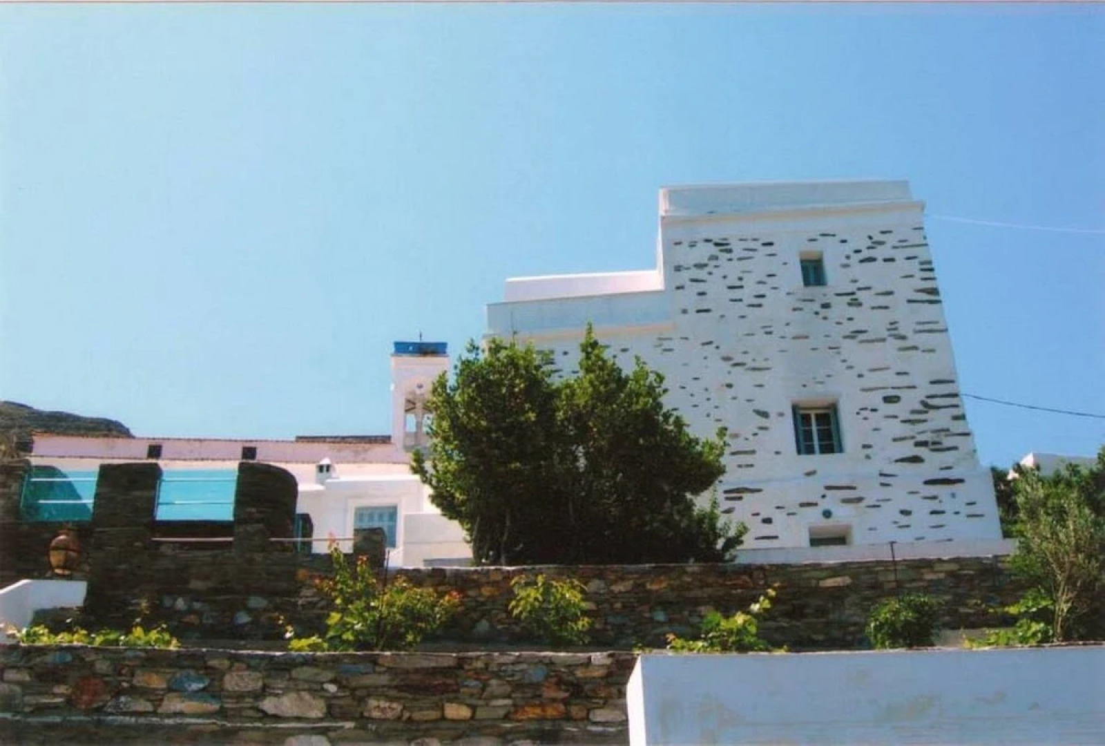 Bright Blue Studio near Stone Tower 1690 • Andros