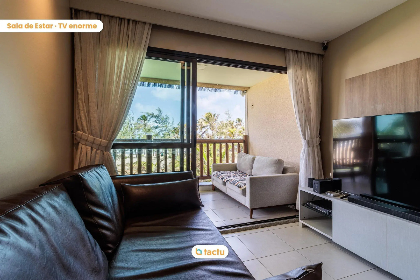 Estúdio de 39 m2 com rede na varanda no VG Sun Cumbuco por Tactu