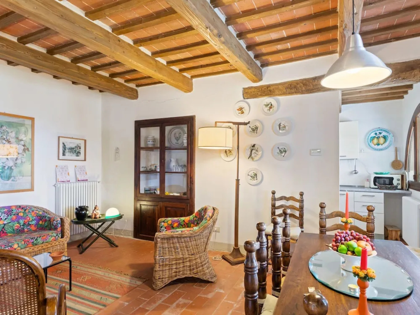 House on the Property Next to an Ancient Villa With a View of the Hills and Pool