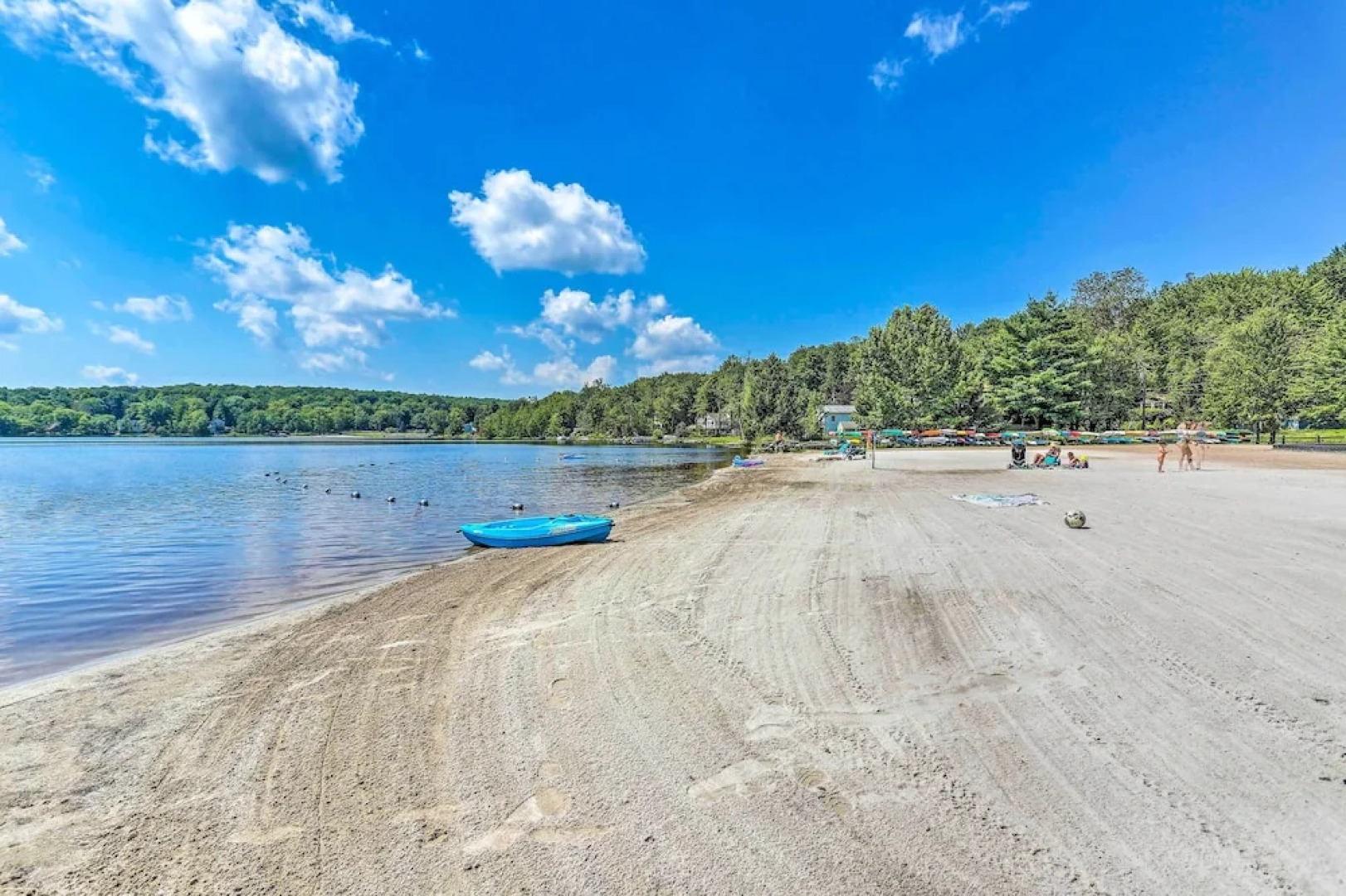 Game Room & Fire Pit: Tree-lined Pocono Lake Cabin