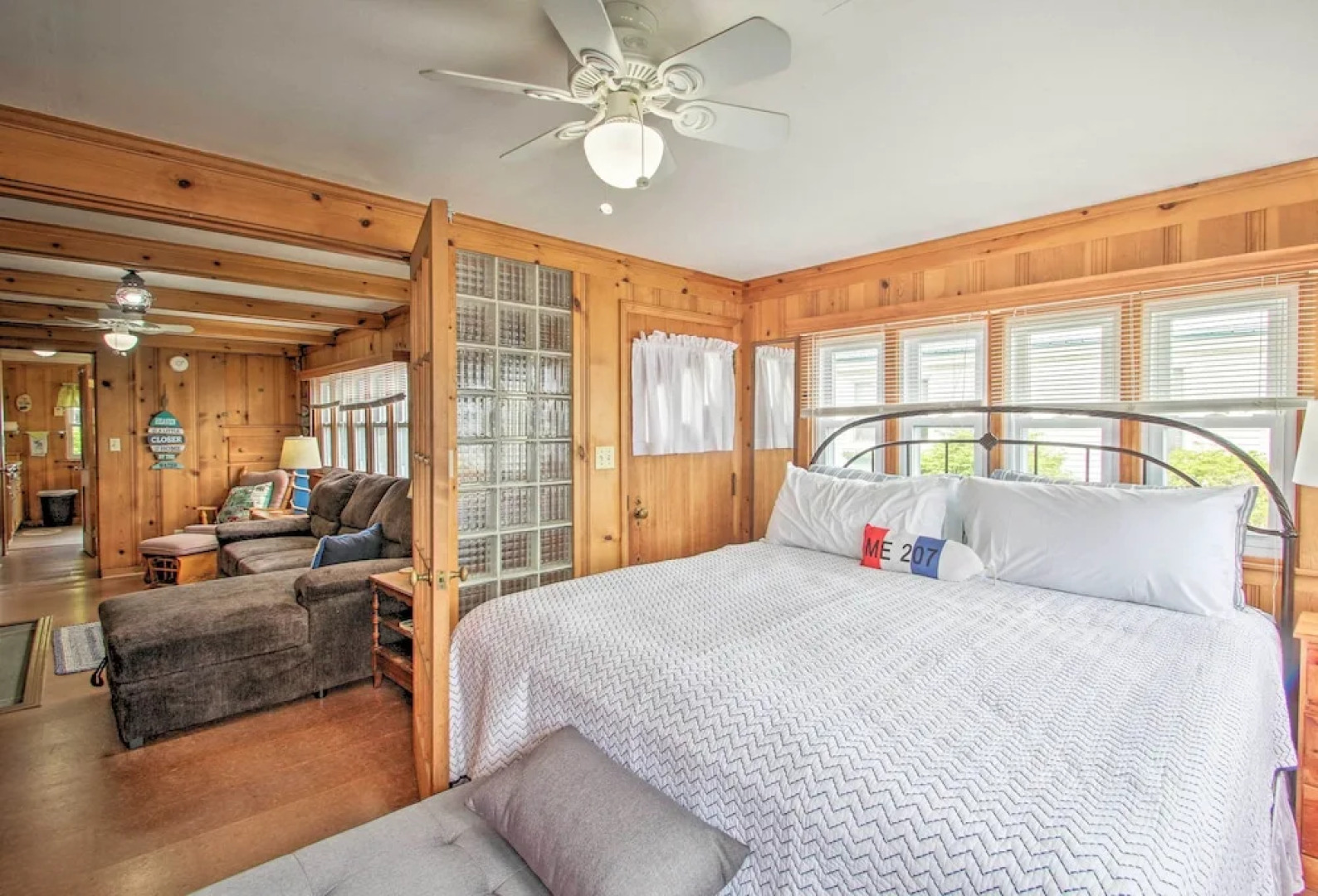 Beachfront Sebago Cottage w/ Deck + Grill!