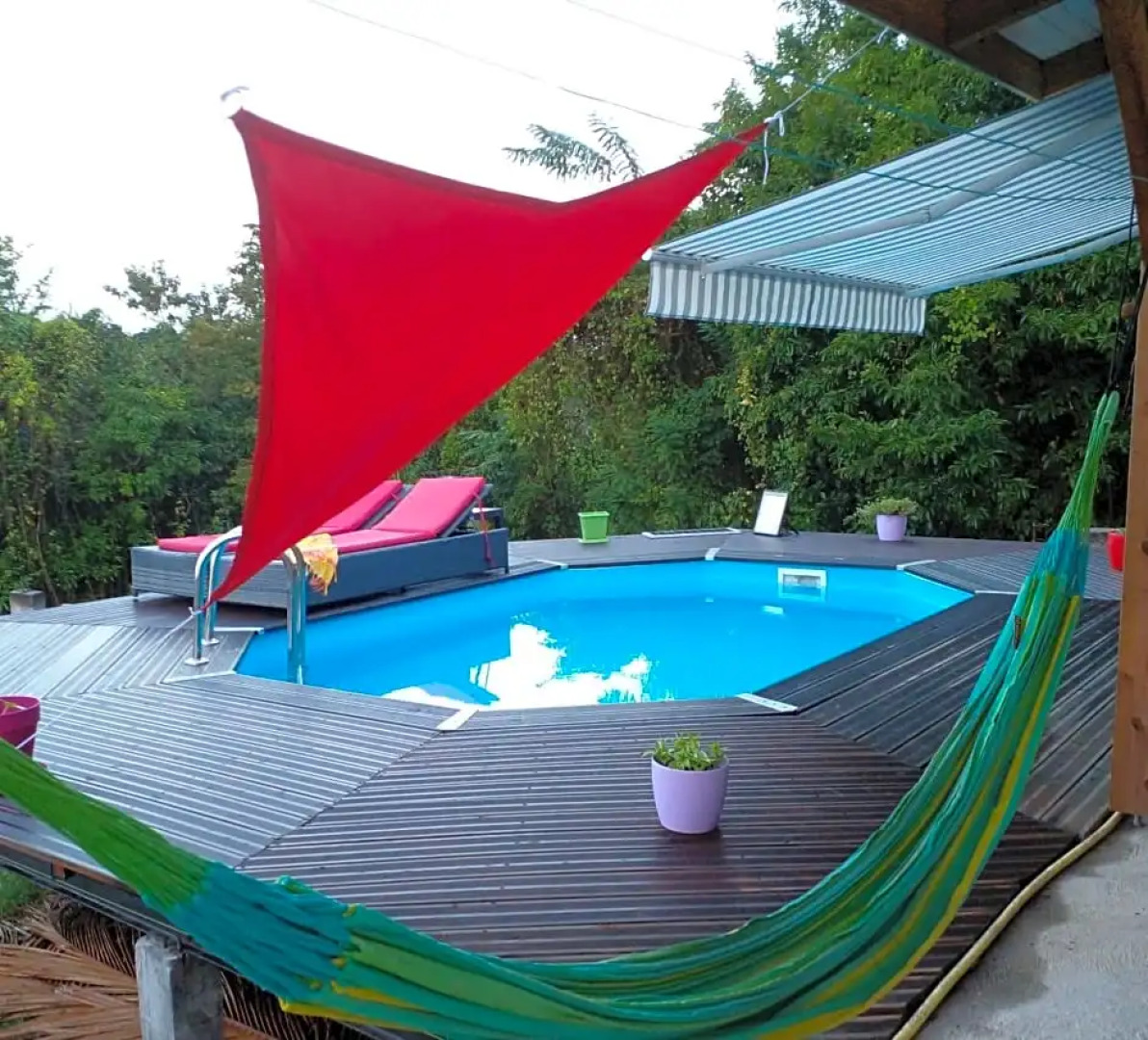 Chambre chez l'habitant avec piscine privative et vue panoramique sur la mer des cara¿s