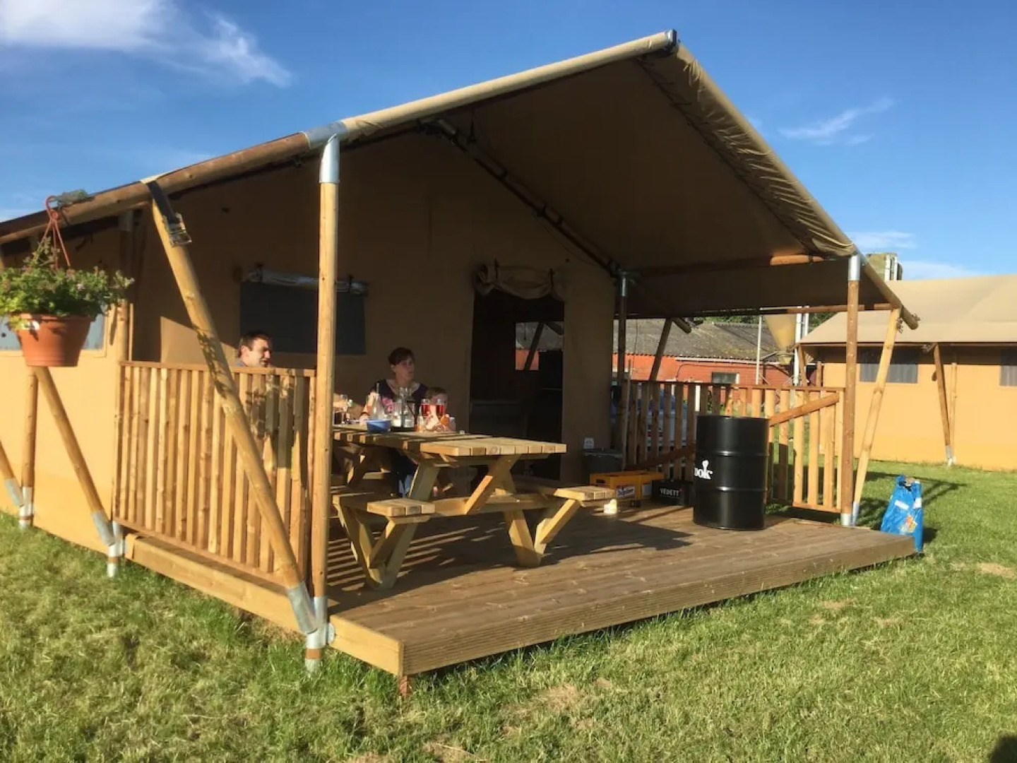 Tent Lodge With Sanitary Facilities at the Bedafse Bergen - Campsite