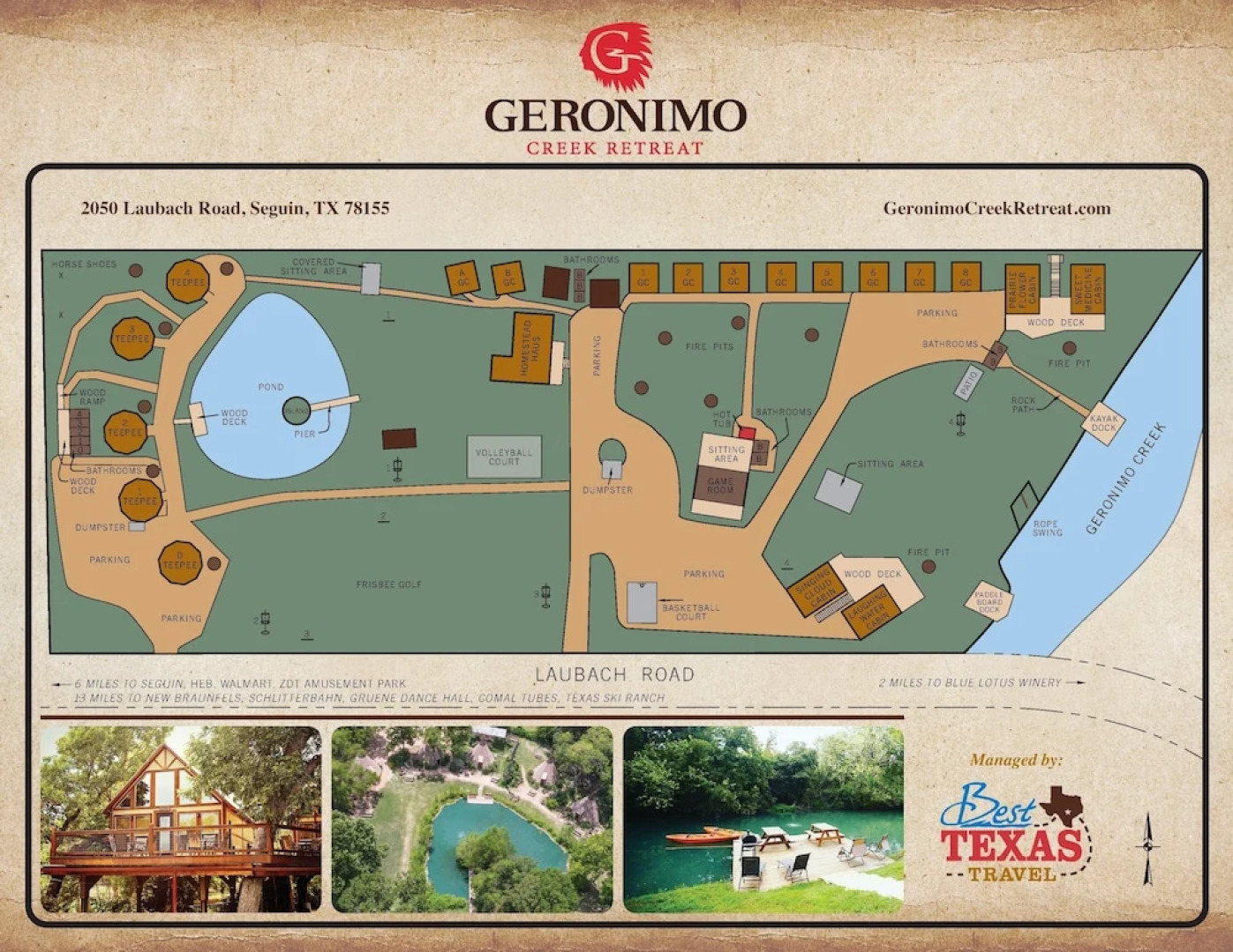 Geronimo Creek Retreat- Tipi 2 Red Fox