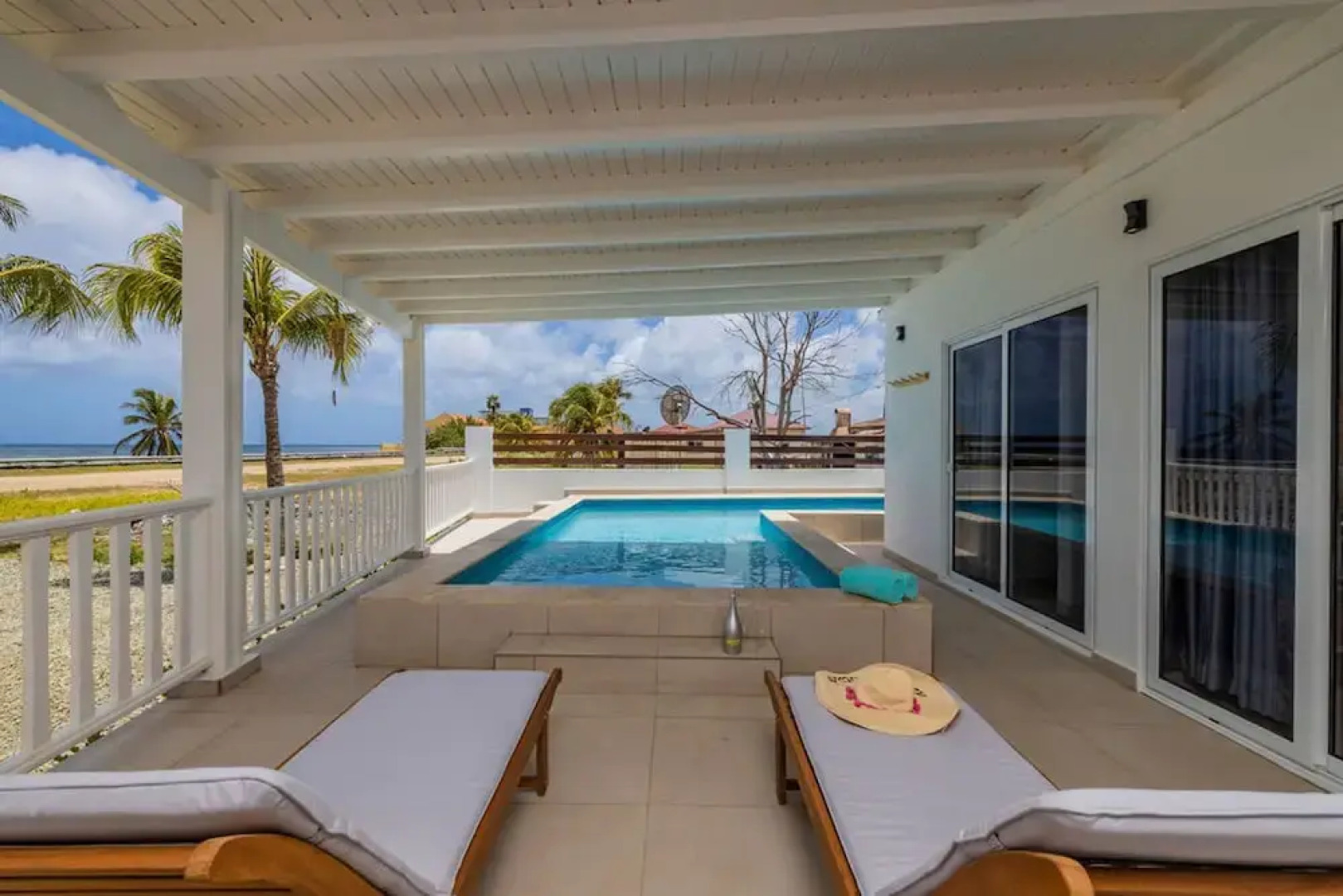 Secluded Beachfront Gem Pool Patio View BBQ