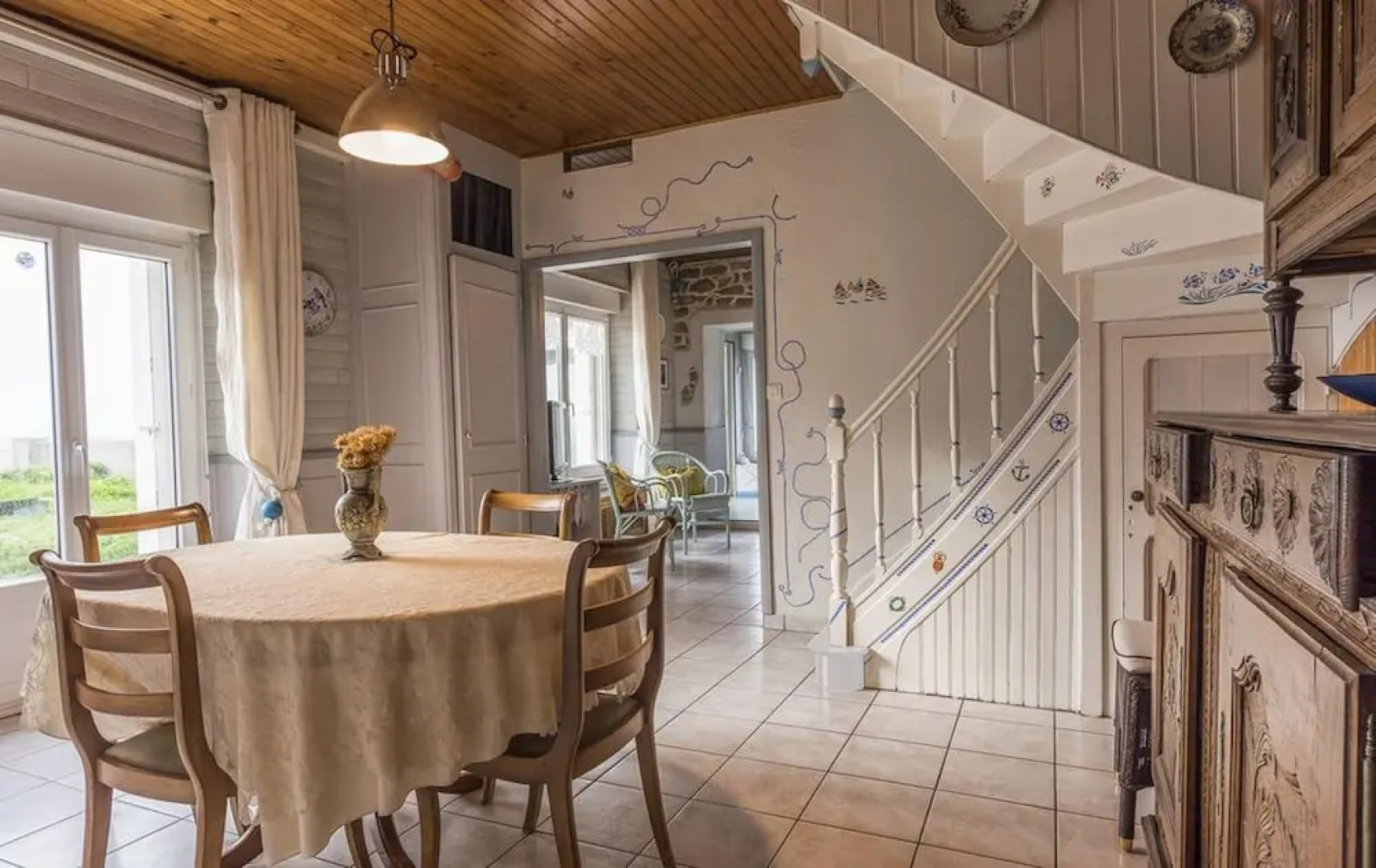 House With 3 Bedrooms in Plozévet, With Wonderful sea View, Enclosed Garden and Wifi - 20 m From the Beach