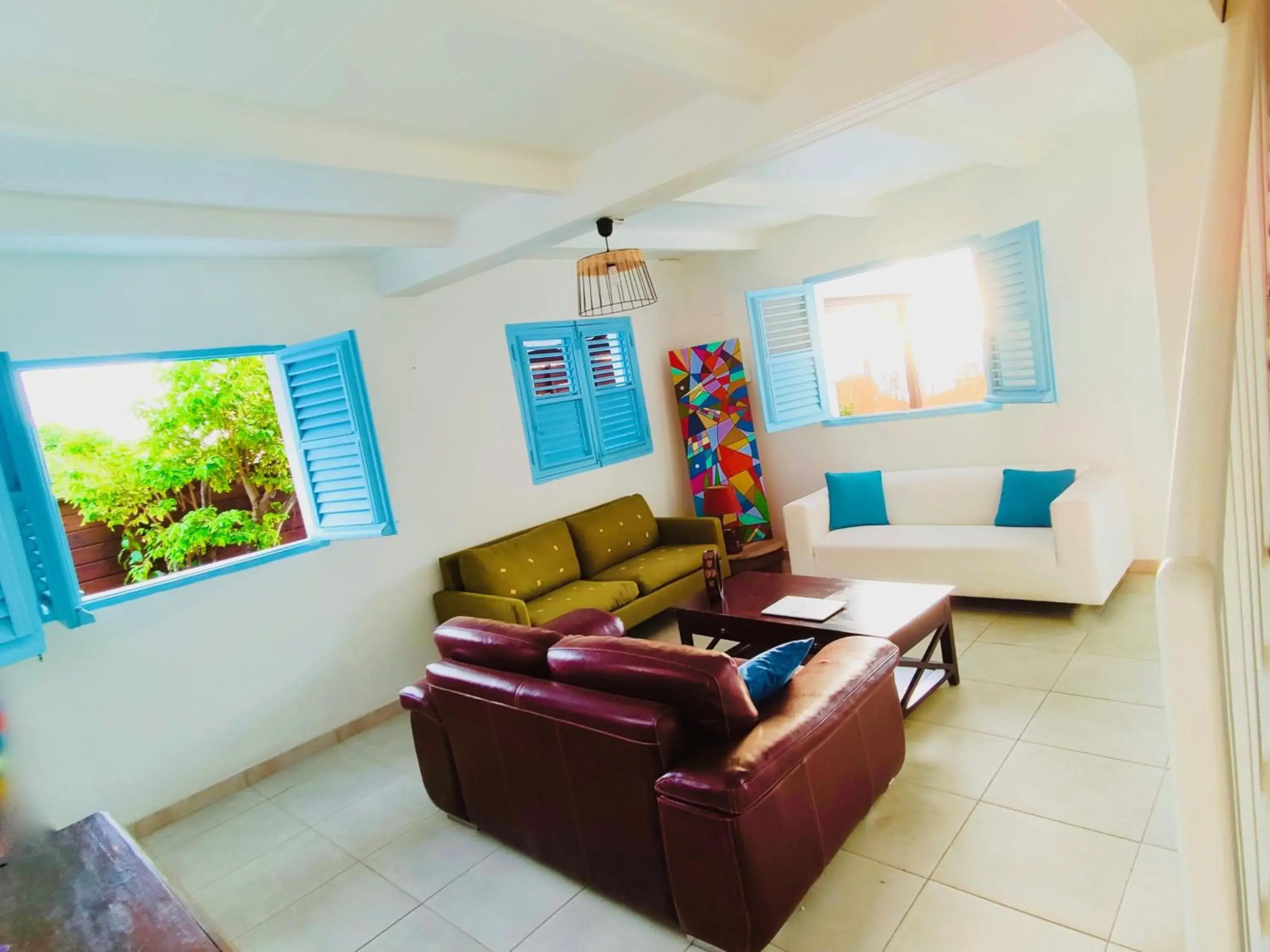 Location Maison Bleue avec piscine privative au Carbet Martinique