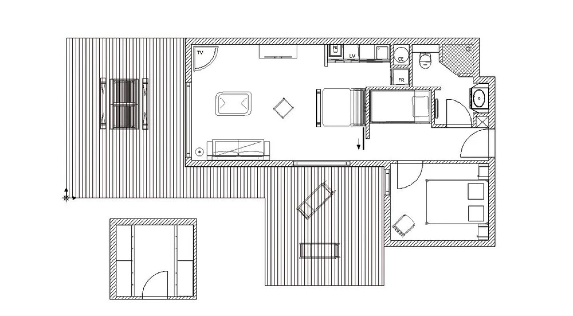 Apartment With one Bedroom in Fontcouverte la Toussuire, With Wonderful Mountain View and Furnished Terrace - 10 m From the Slopes