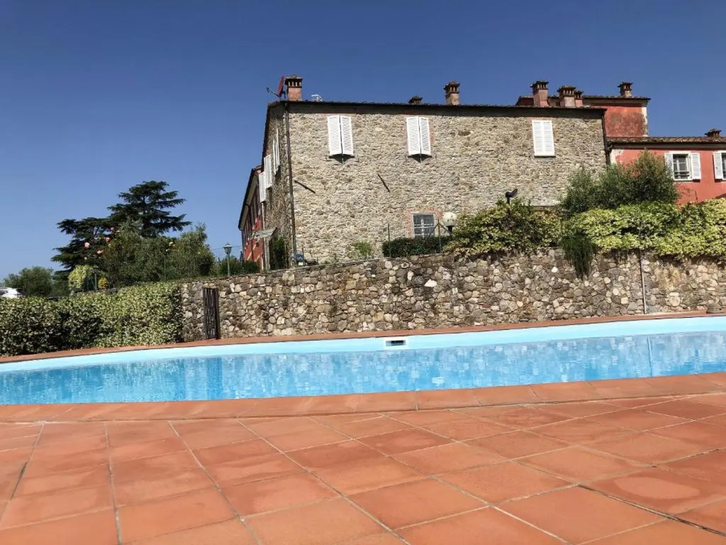 2 bedrooms appartement with sea view shared pool and enclosed garden at Borghetto melara 6 km away from the beach