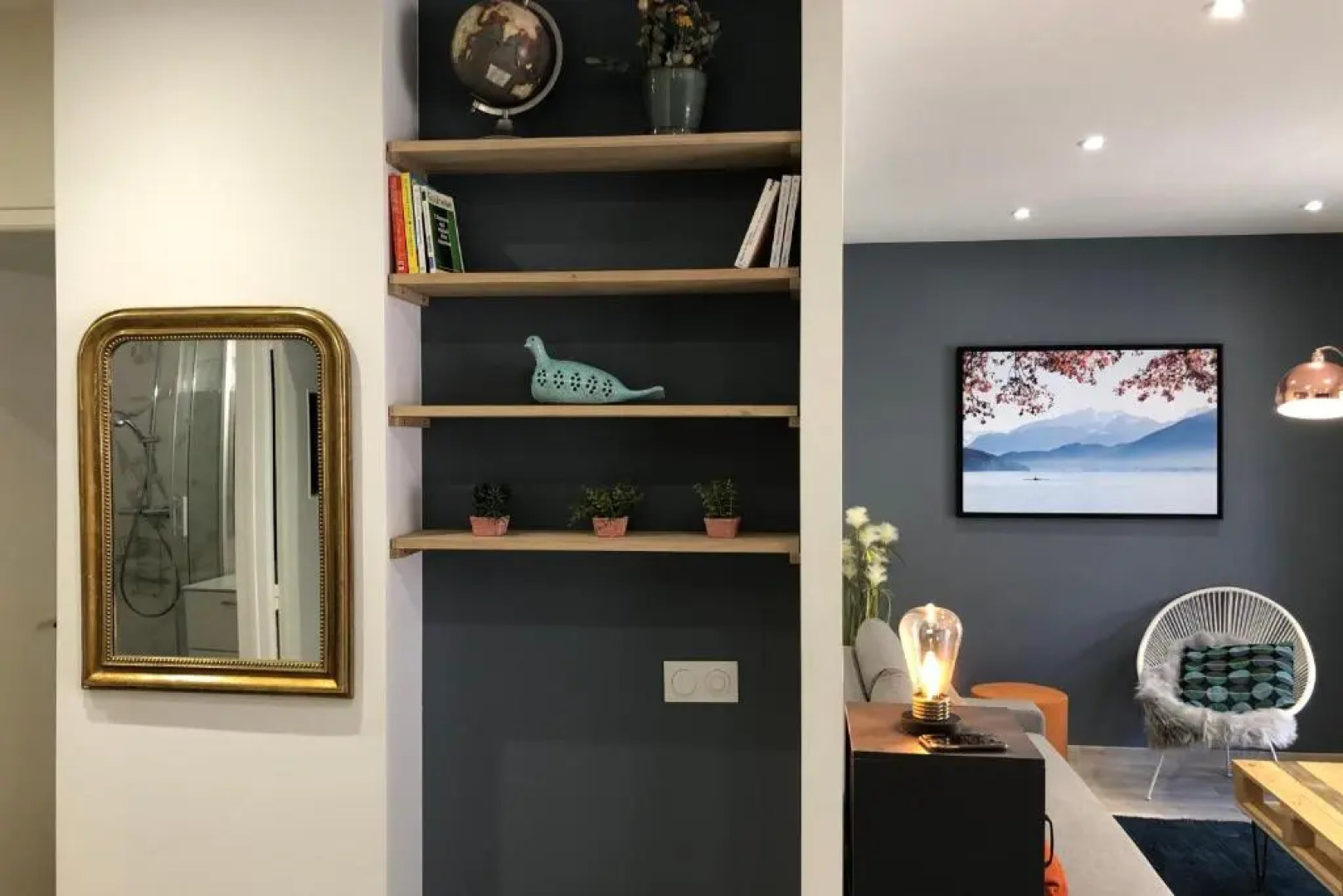 Appart moderne 1ch terrasse sur canal Lac à 400m