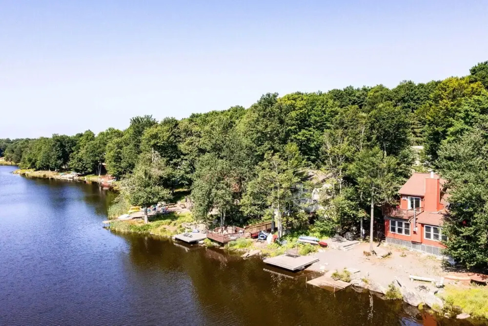 Lakefront Retreat w/ Dock & Yard in Tobyhanna!
